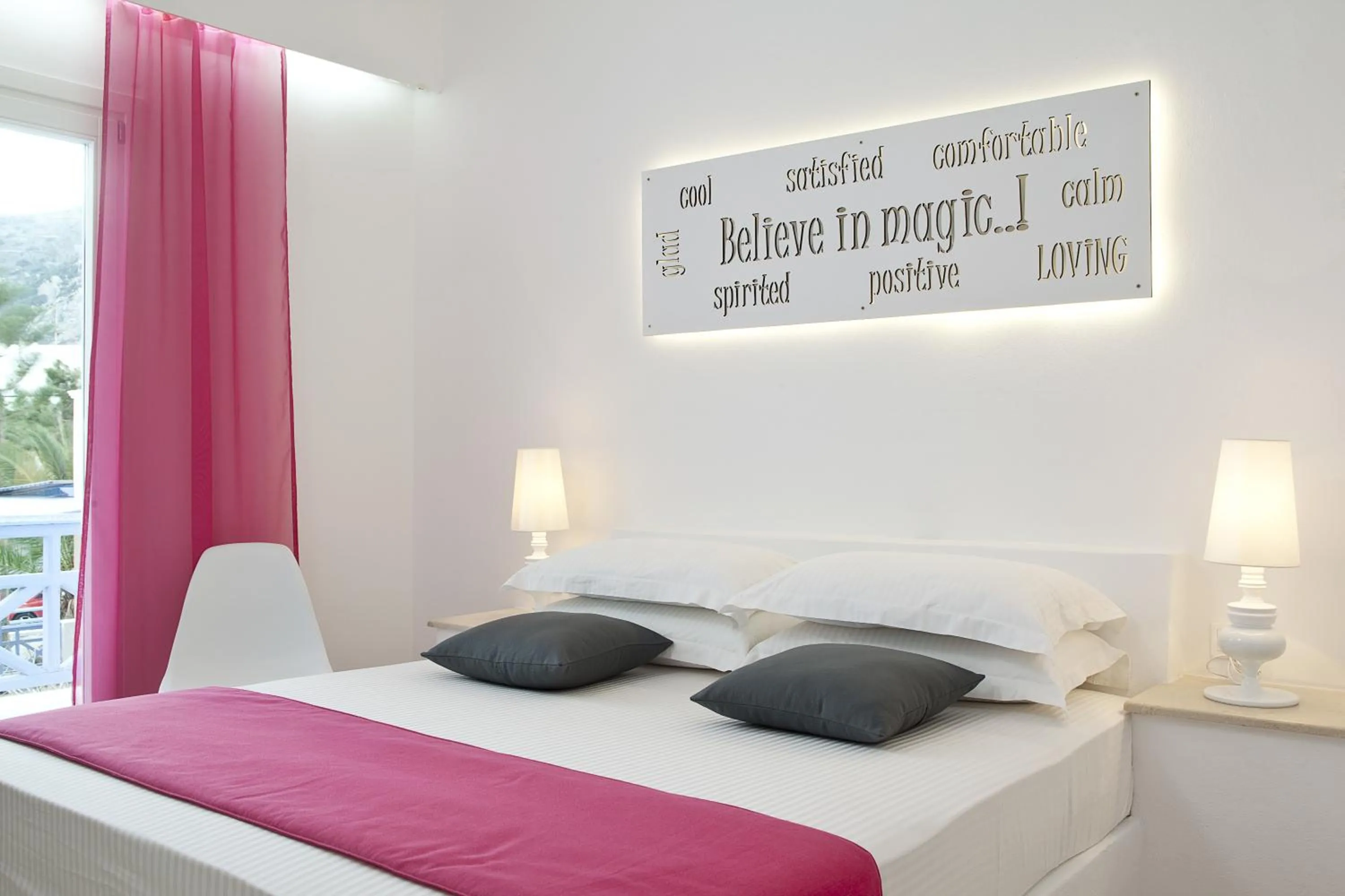 Bedroom, Bed in Acqua Vatos Santorini Hotel