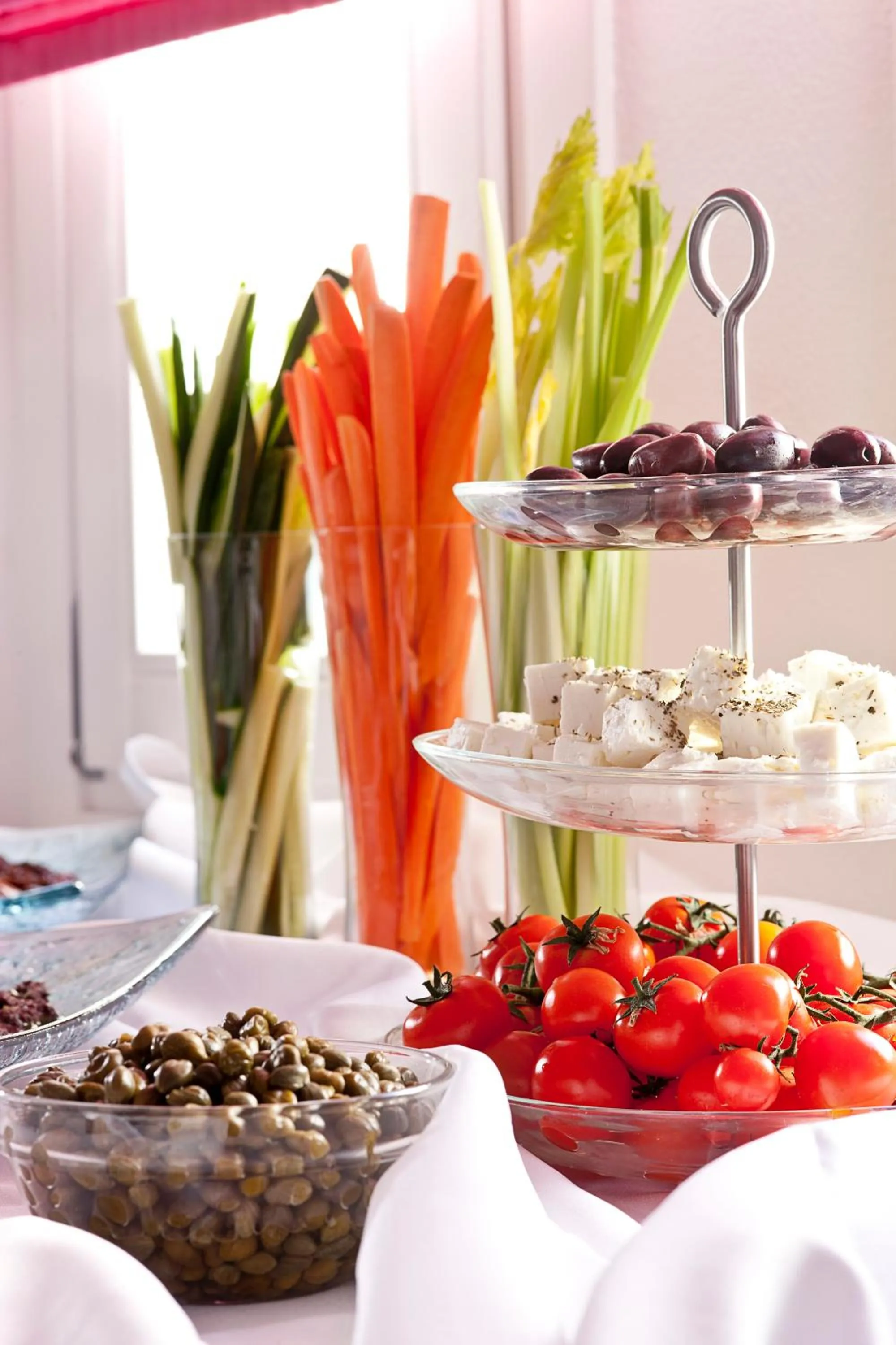 Buffet breakfast in Acqua Vatos Santorini Hotel