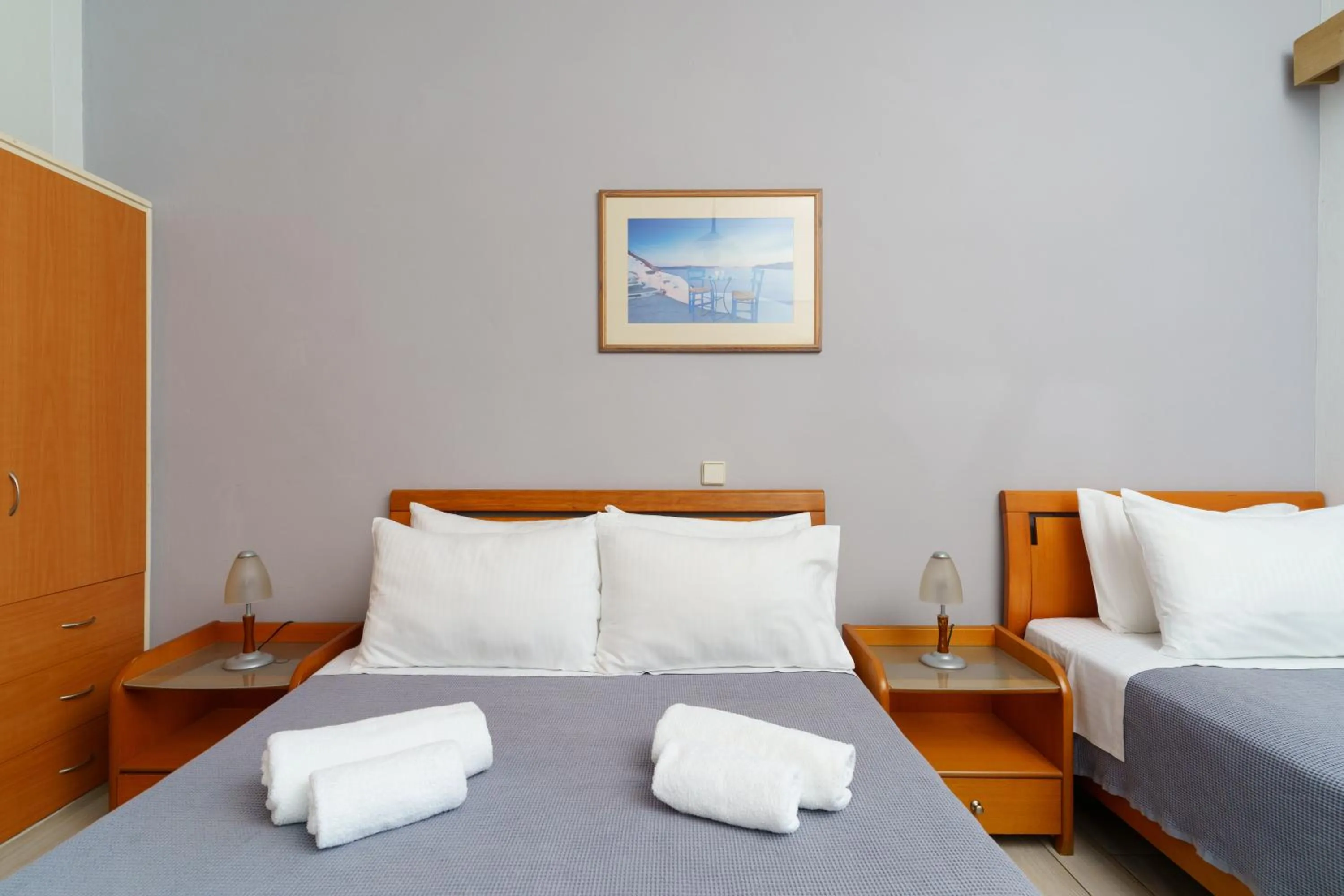 Bed in Stefania Hotel