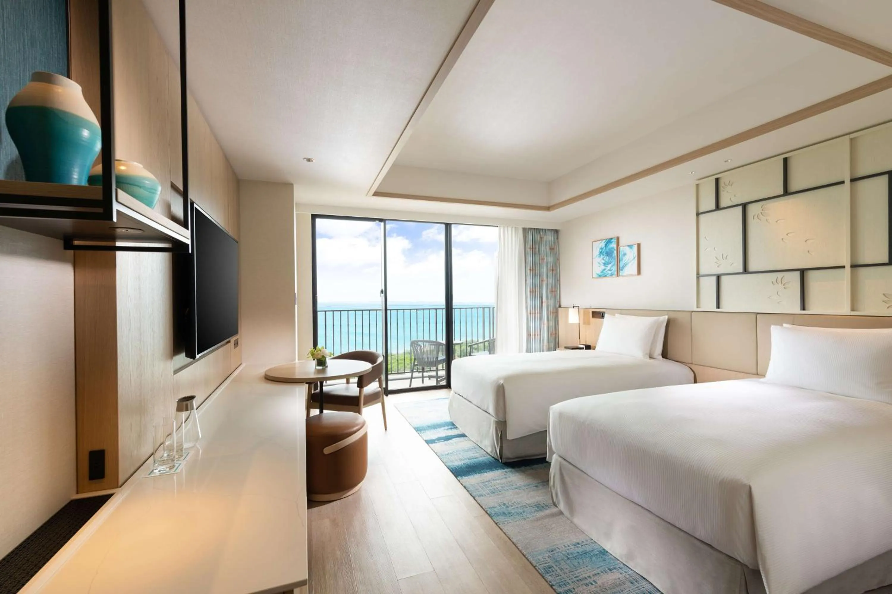 Bed in Hilton Okinawa Miyako Island Resort