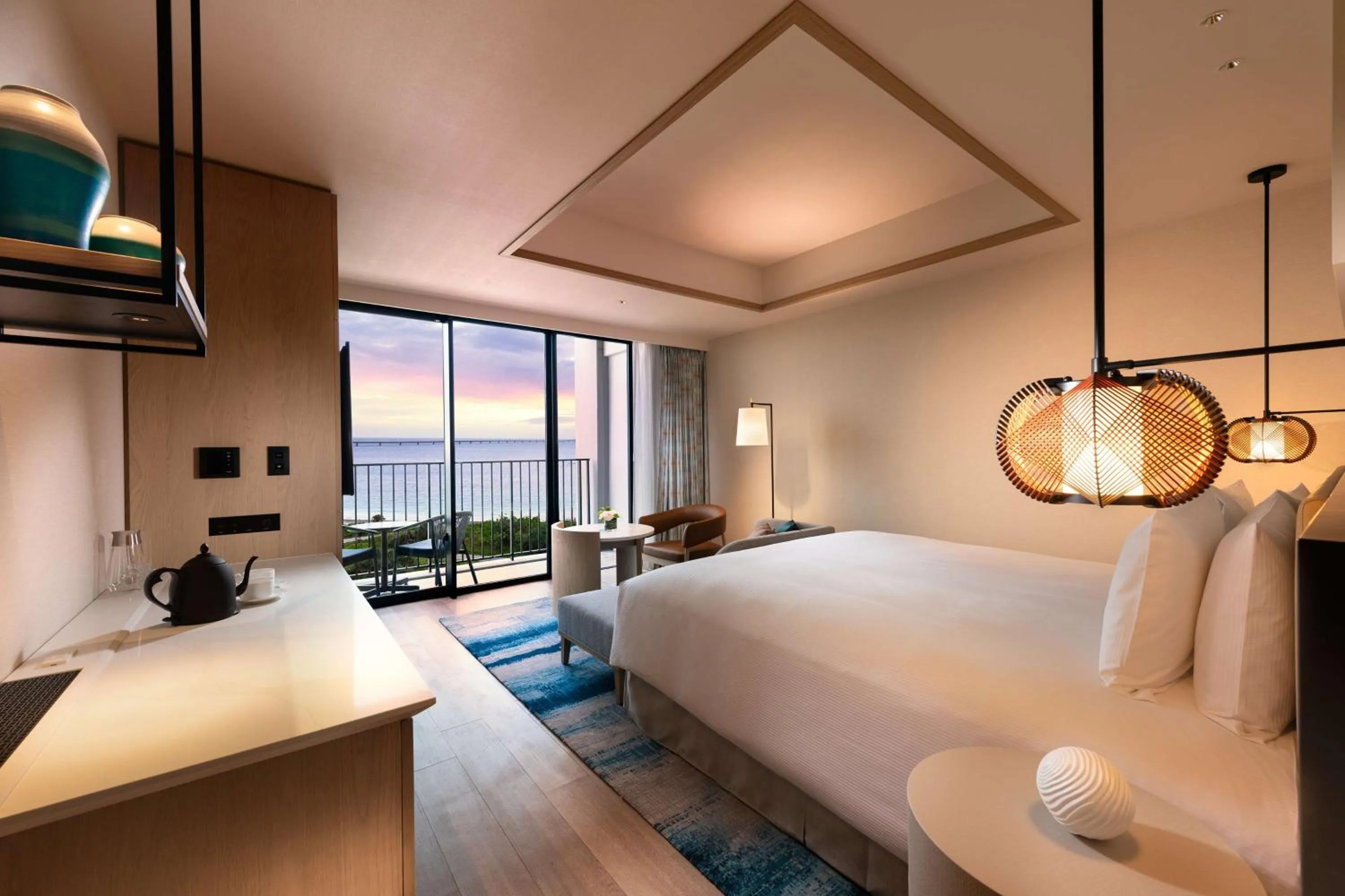 Bed in Hilton Okinawa Miyako Island Resort