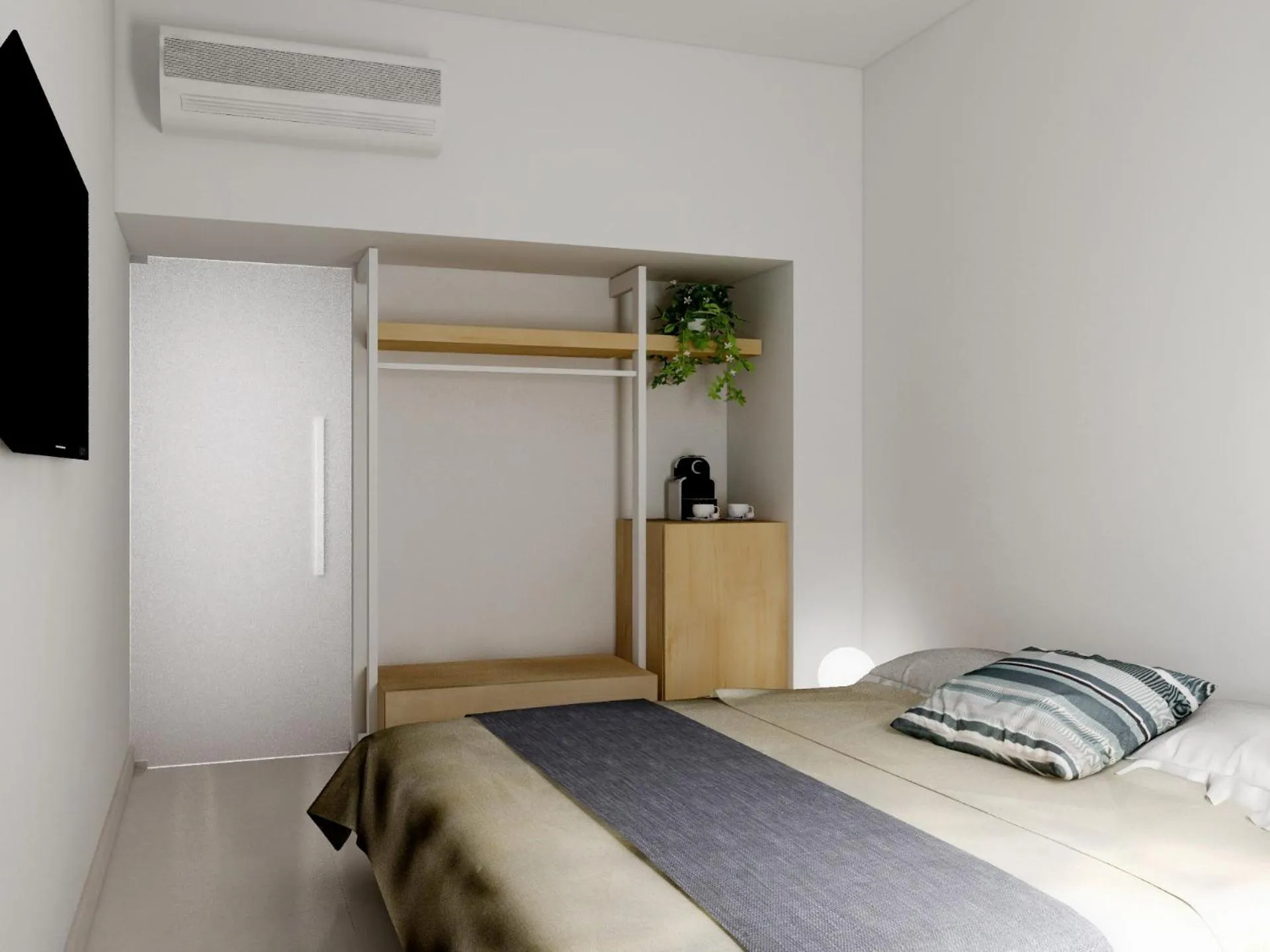 Bed in Muses Cycladic Suites