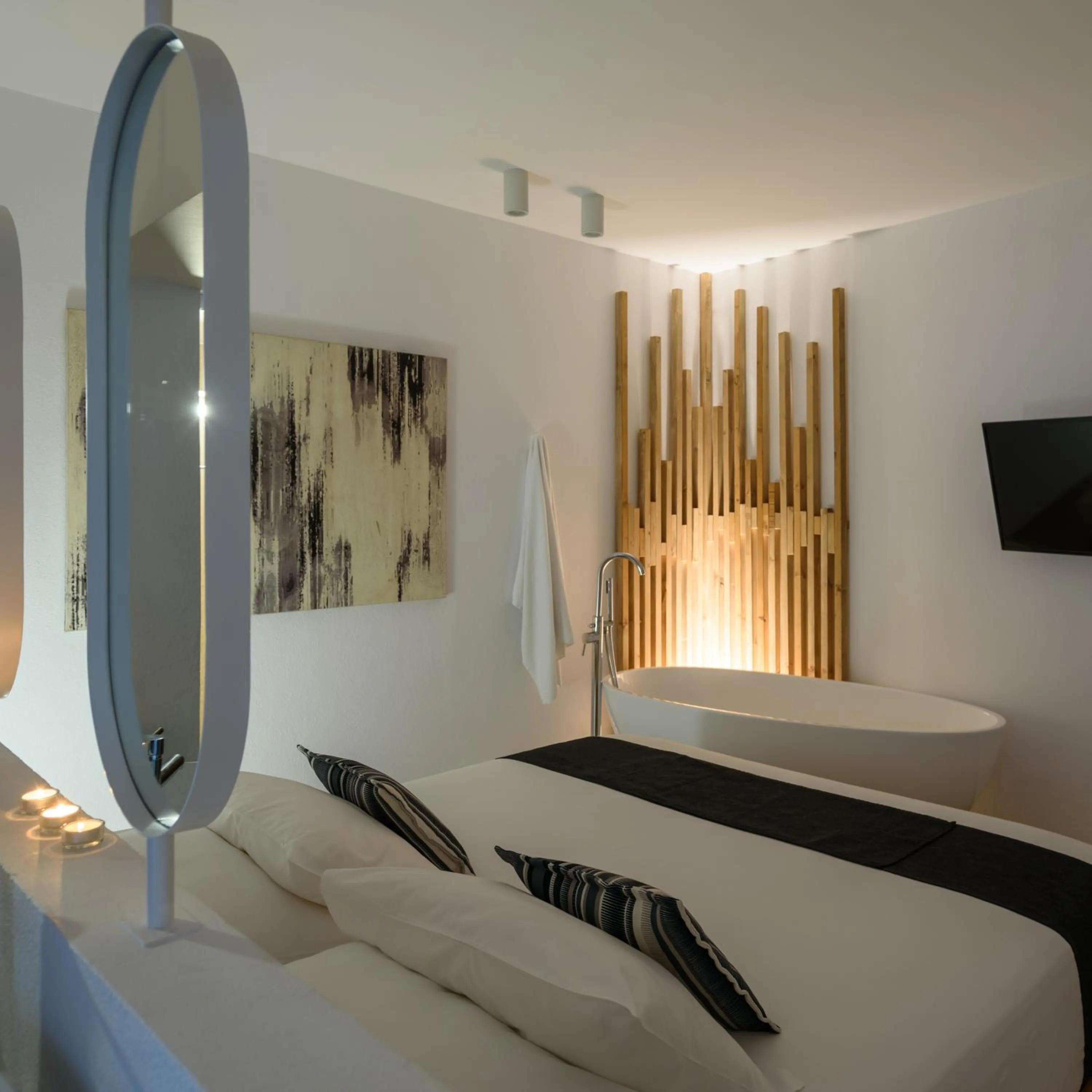 Bed in Muses Cycladic Suites