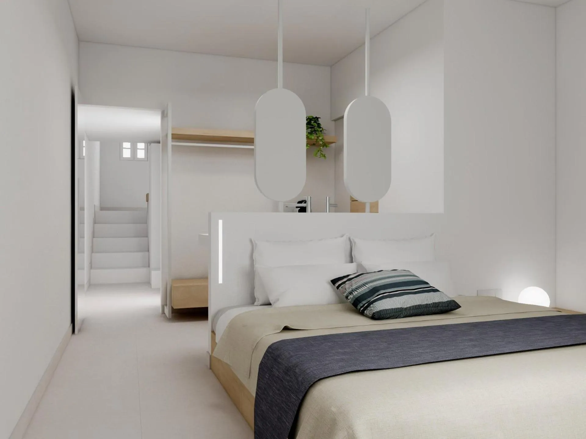 Bed in Muses Cycladic Suites