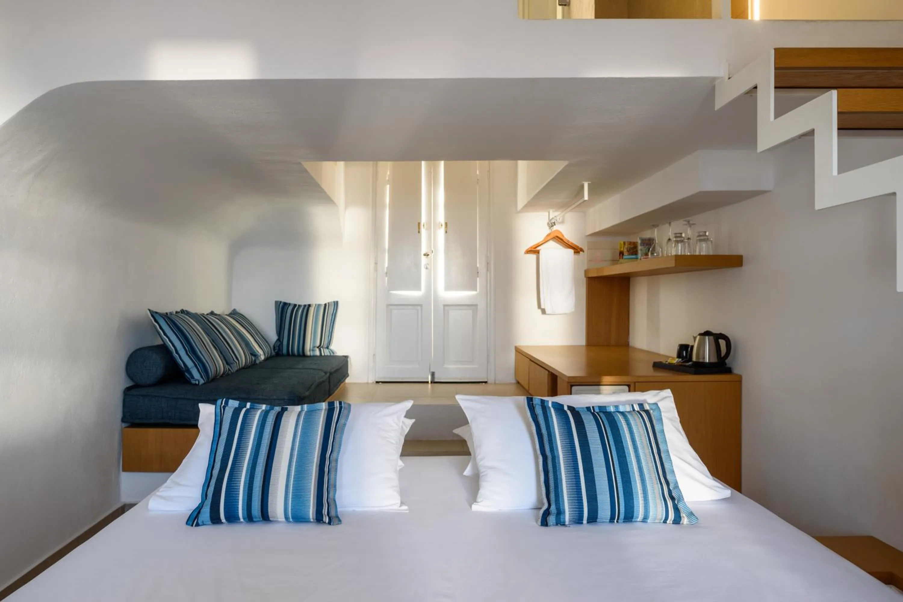 Bed in Muses Cycladic Suites