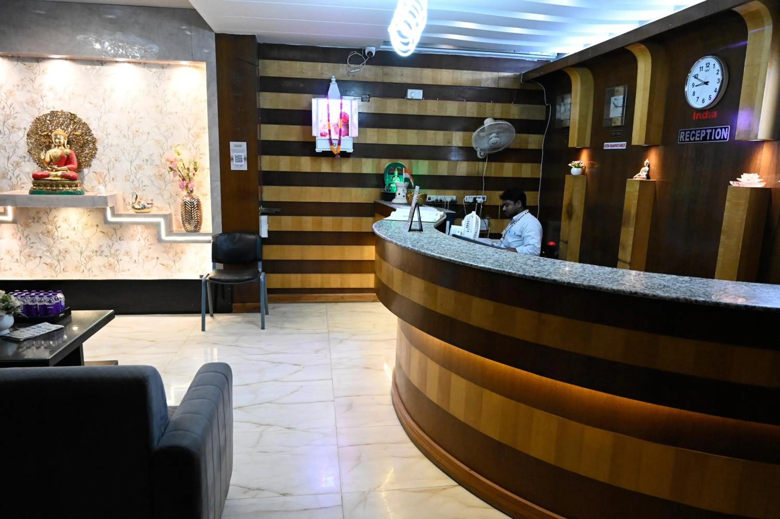 Lobby or reception in Hotel Buddha International