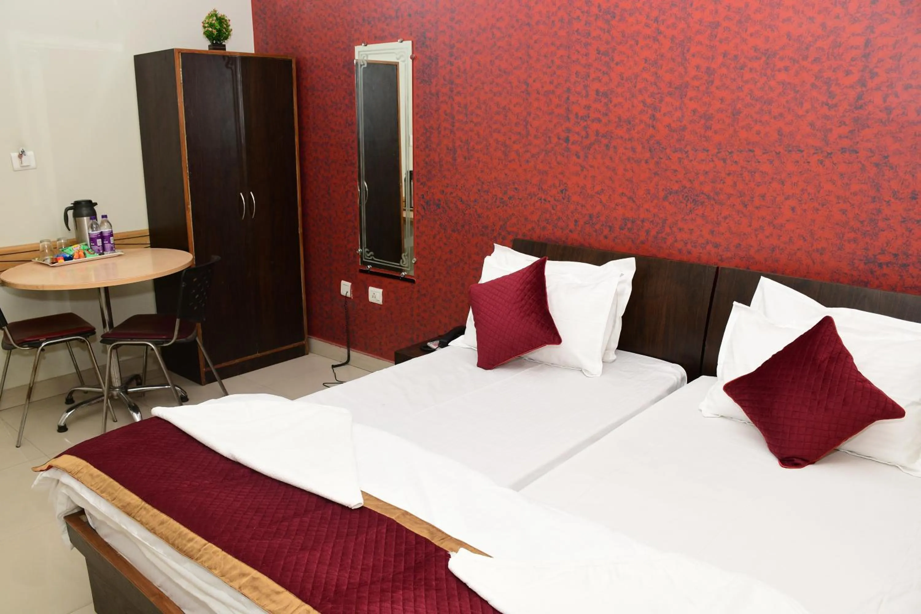 Bed in Hotel Buddha International