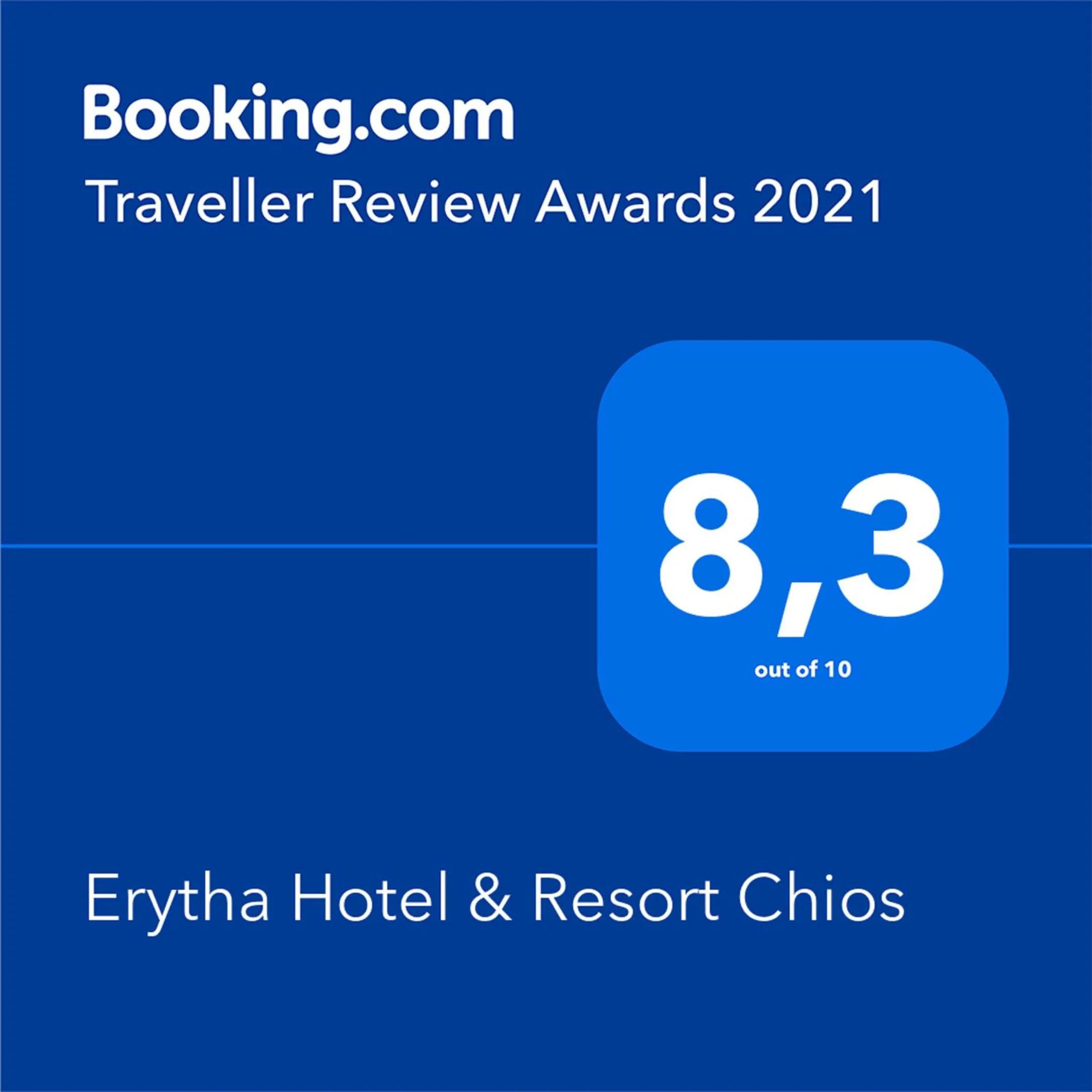 Certificate/Award in Erytha Hotel & Resort Chios