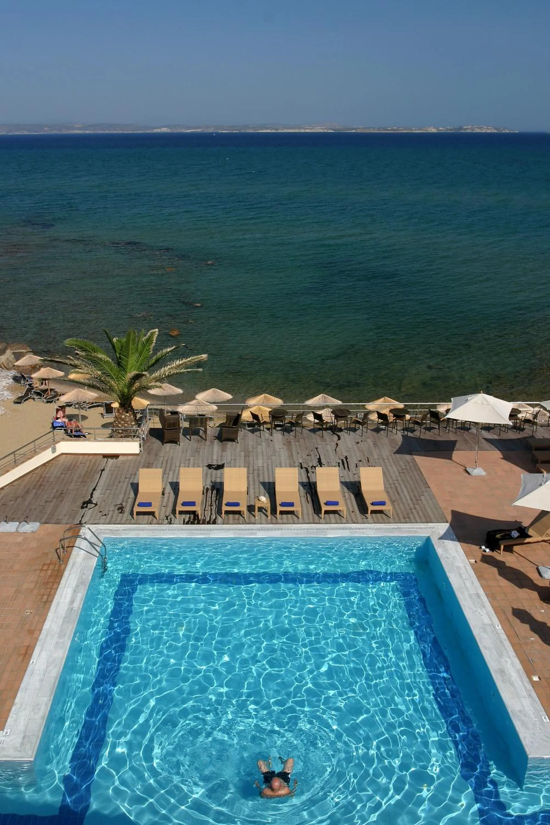 Pool view in Erytha Hotel & Resort Chios