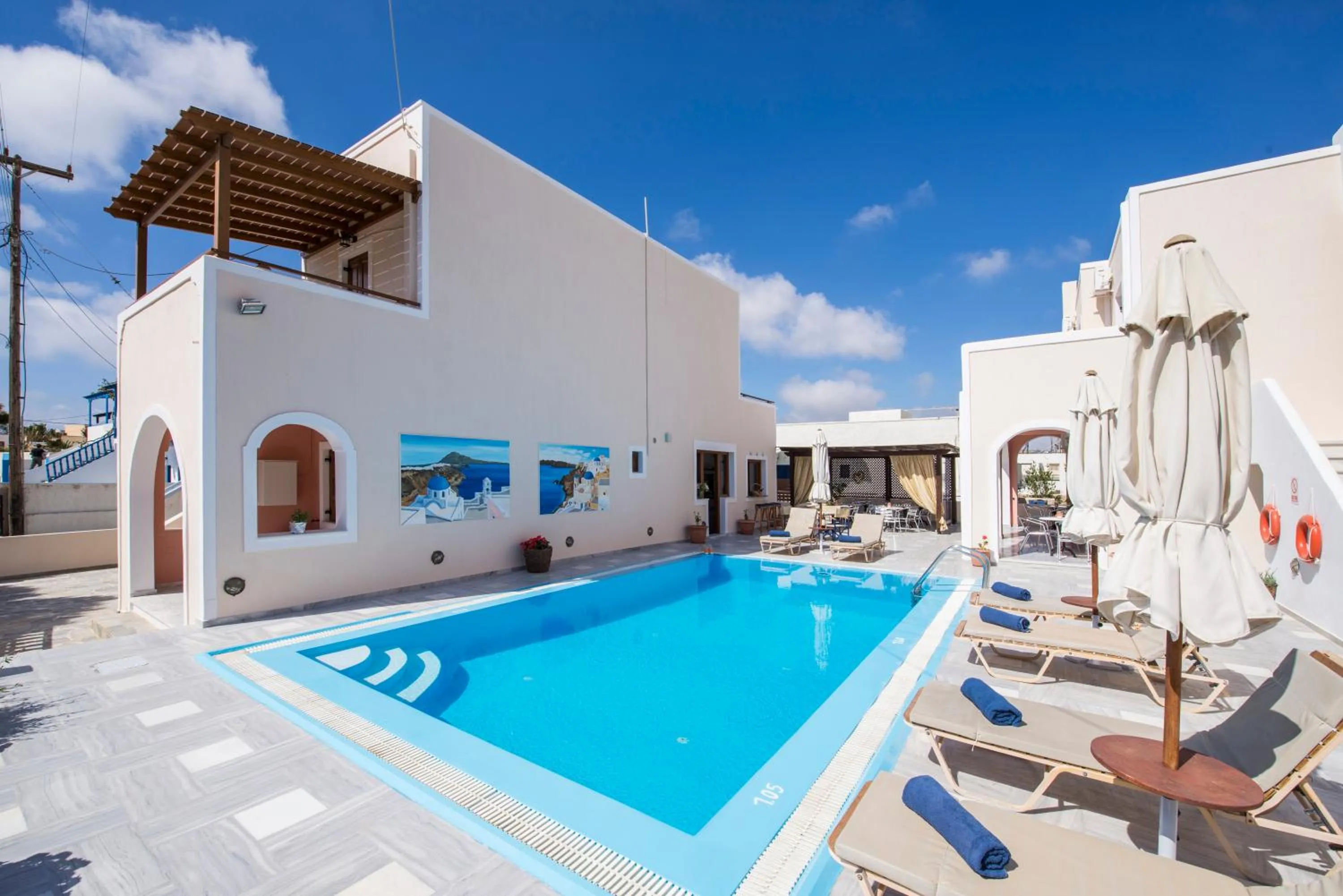 Pool view in Villa Voula