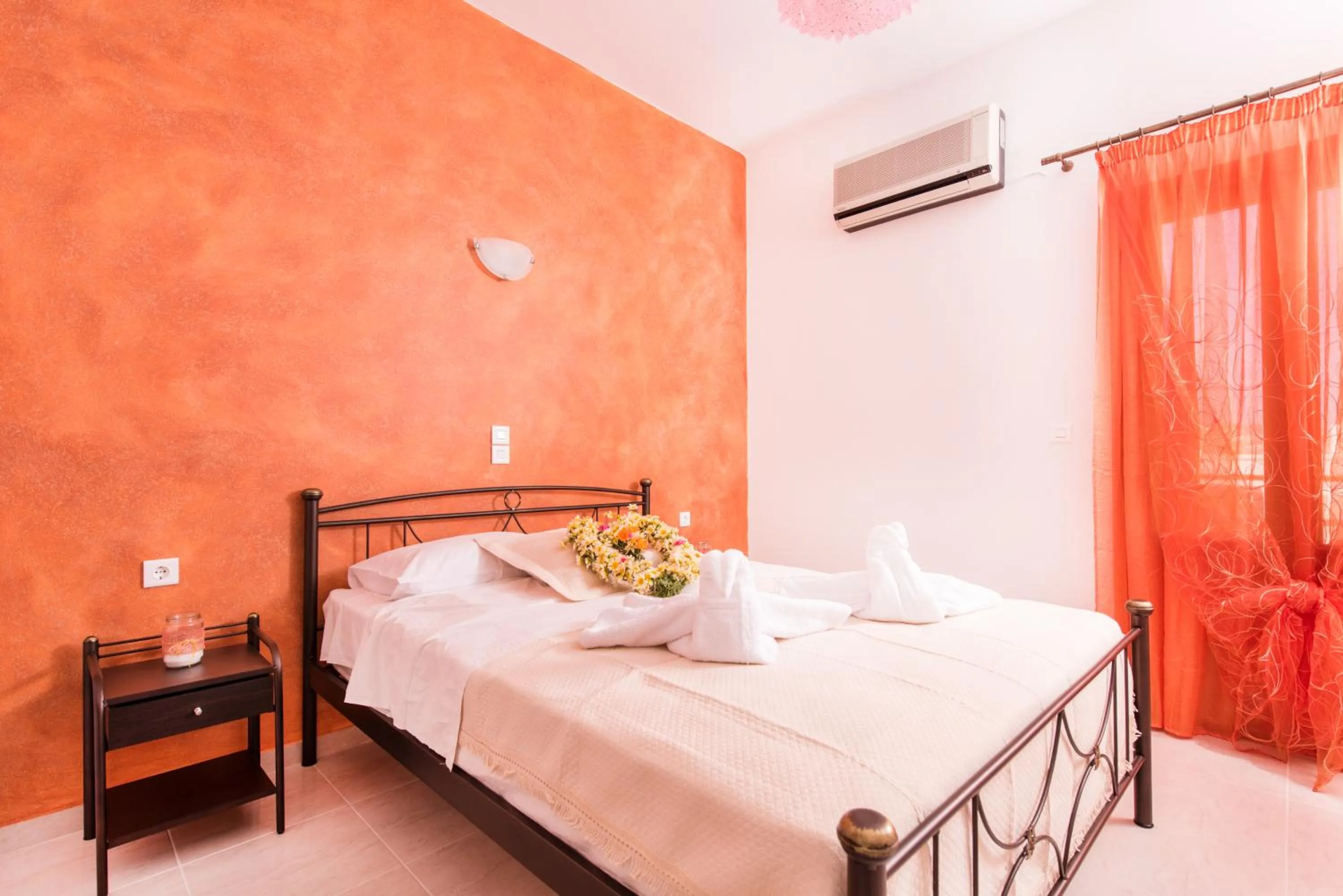 Bedroom, Bed in Villa Voula