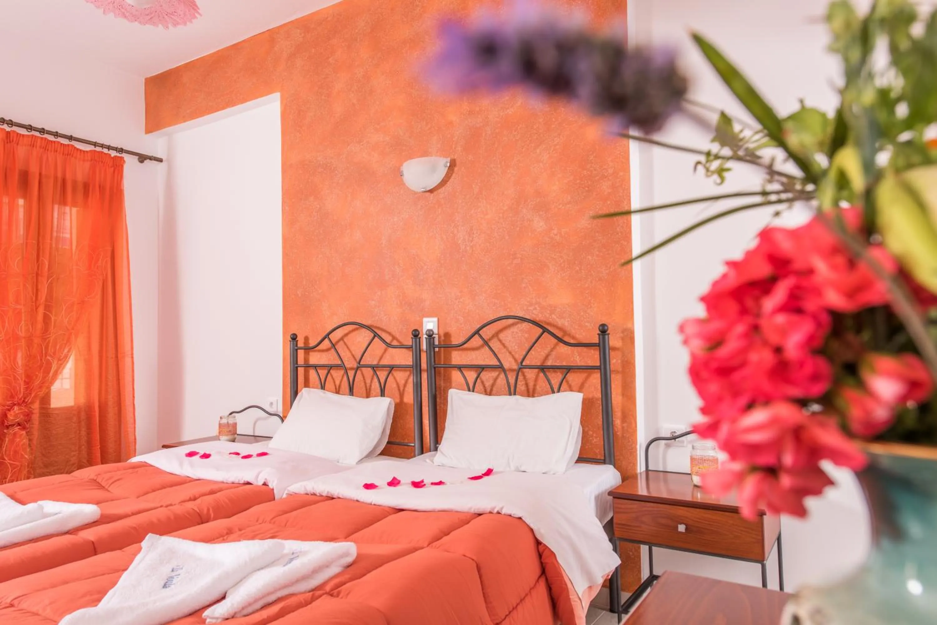 Bedroom, Bed in Villa Voula