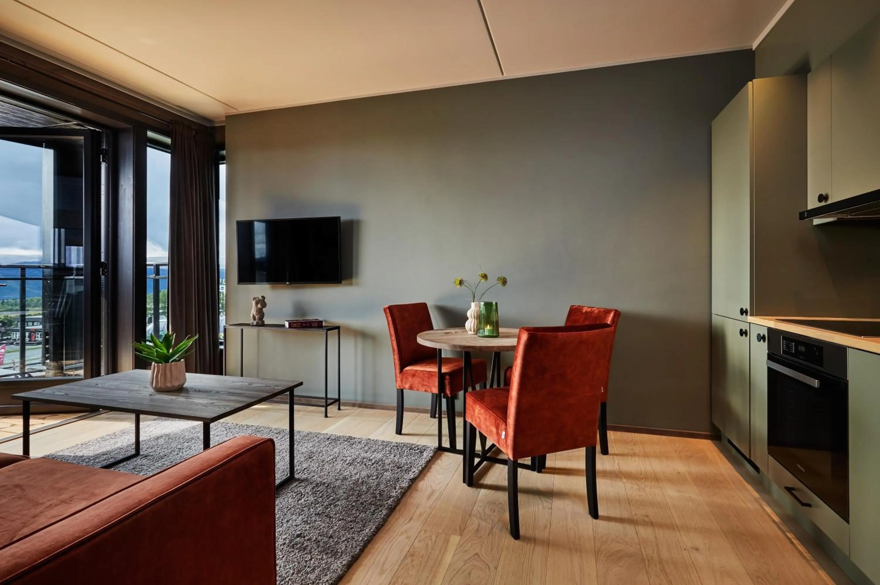 Communal lounge/ TV room in Riddergaarden Leiligheter