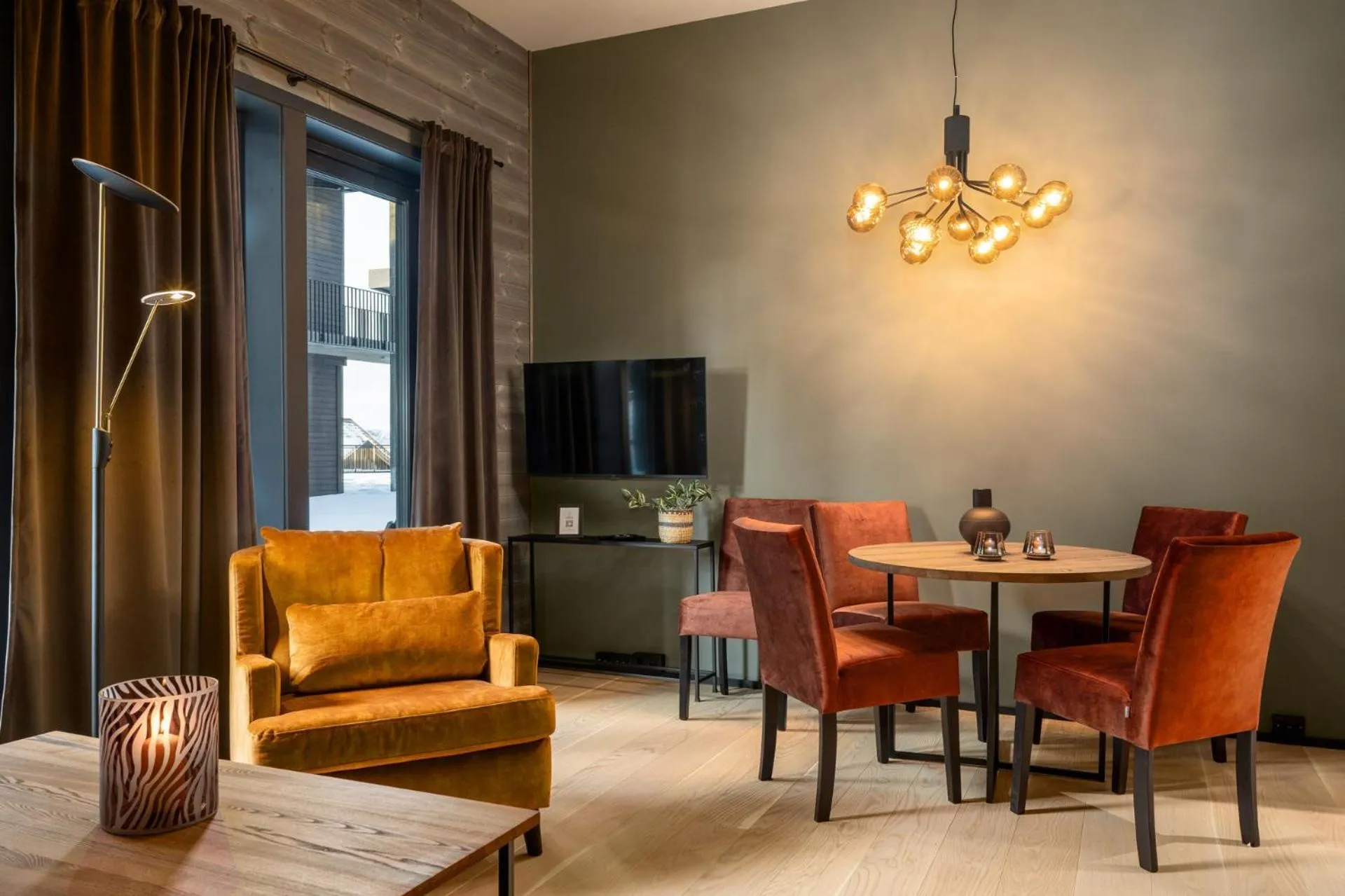 Living room in Riddergaarden Leiligheter