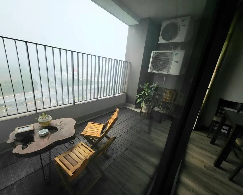 Balcony/Terrace in Căn hộ cao cấp tầng cao đối diện Aeon Mall 2PN/2PT