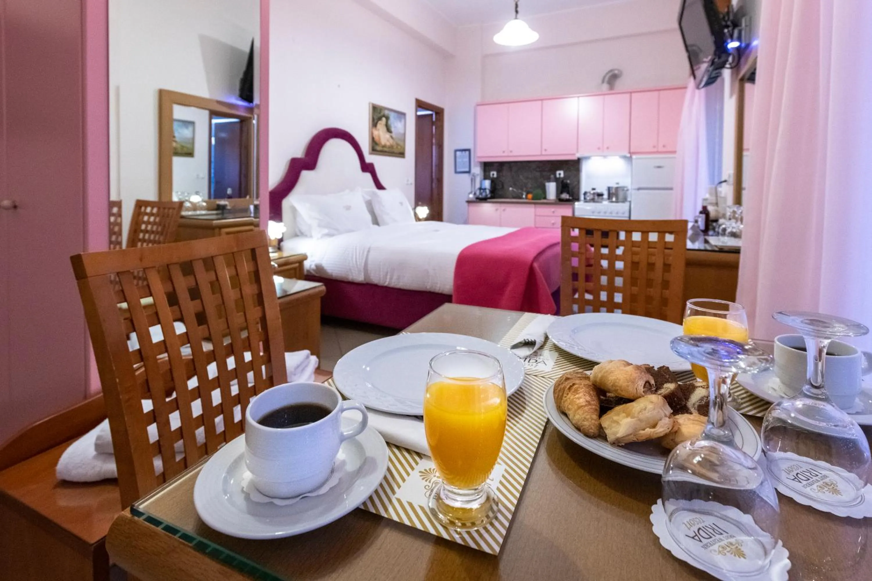 Garden, Bed in Irida Beach Resort Suites