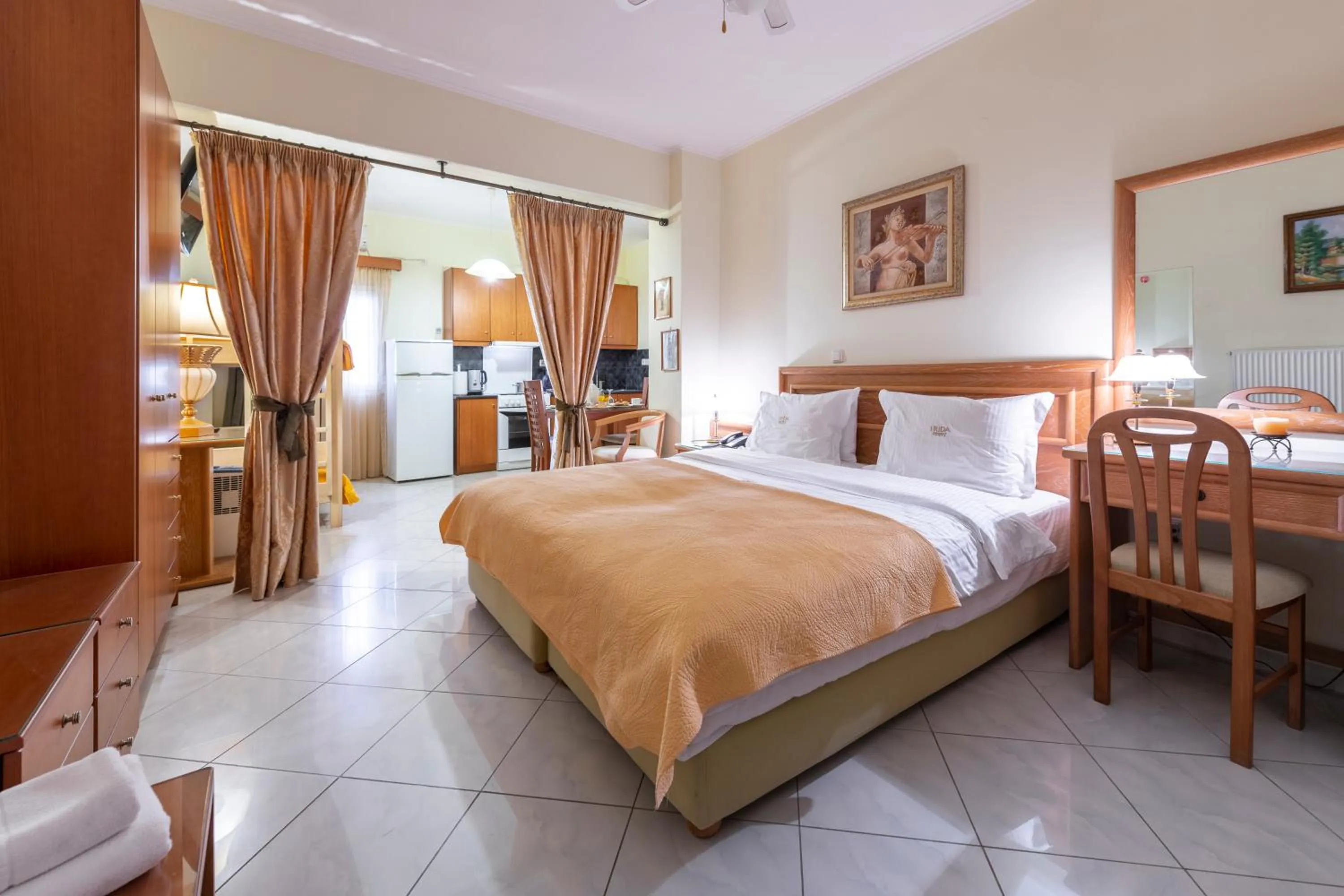 View (from property/room), Bed in Irida Beach Resort Suites