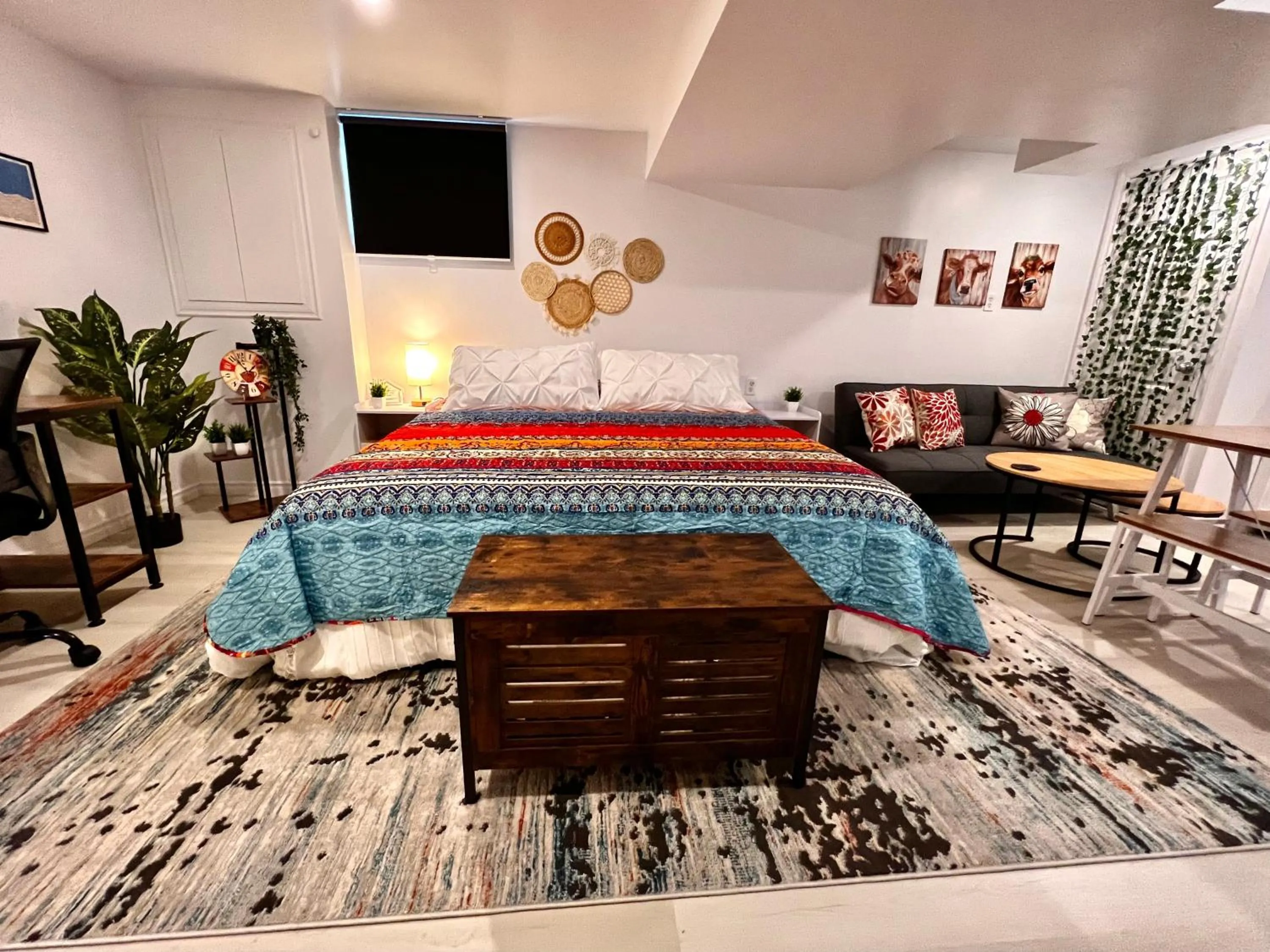 Bed in The Boho Oasis