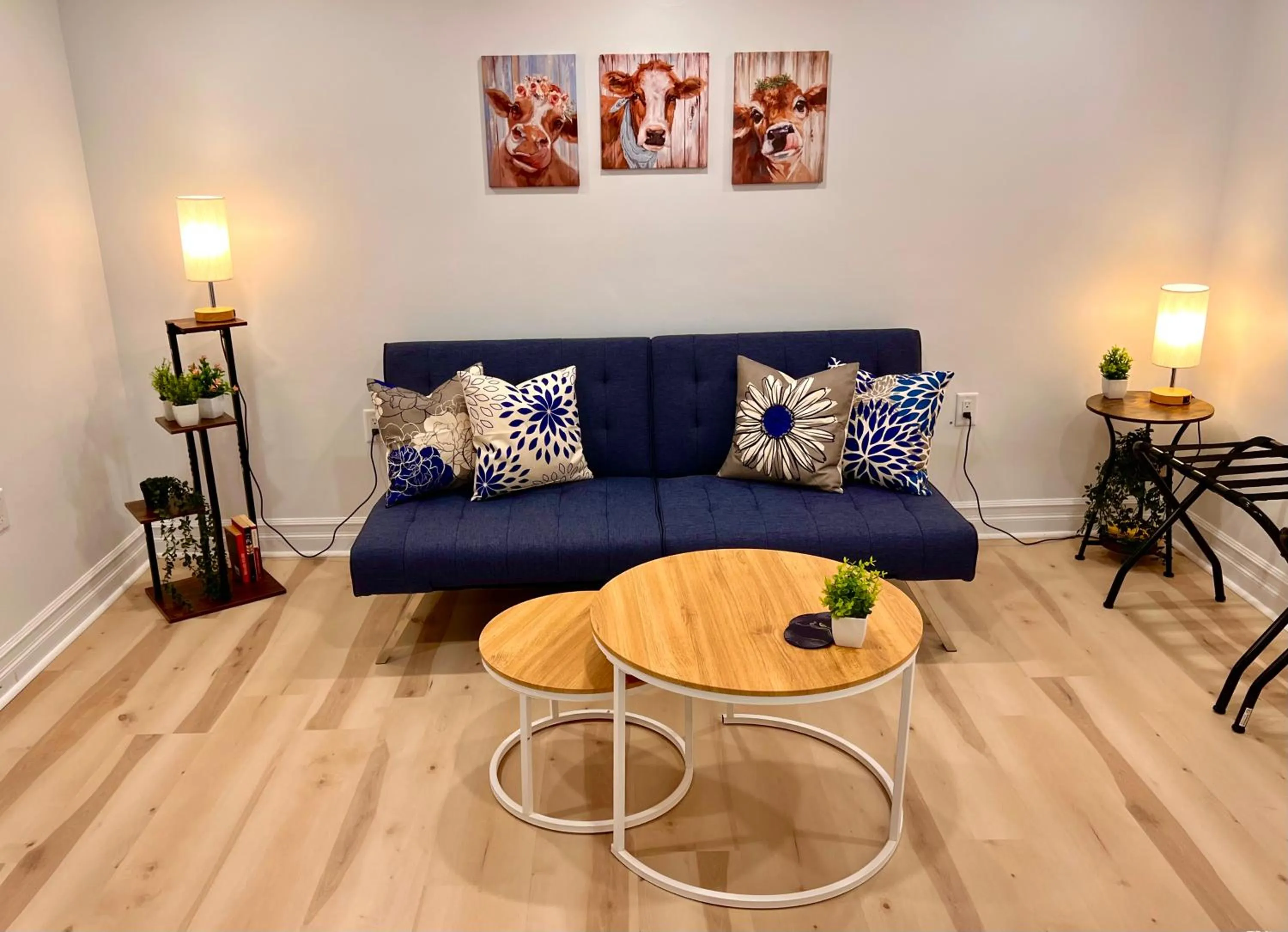 Living room in The Boho Oasis