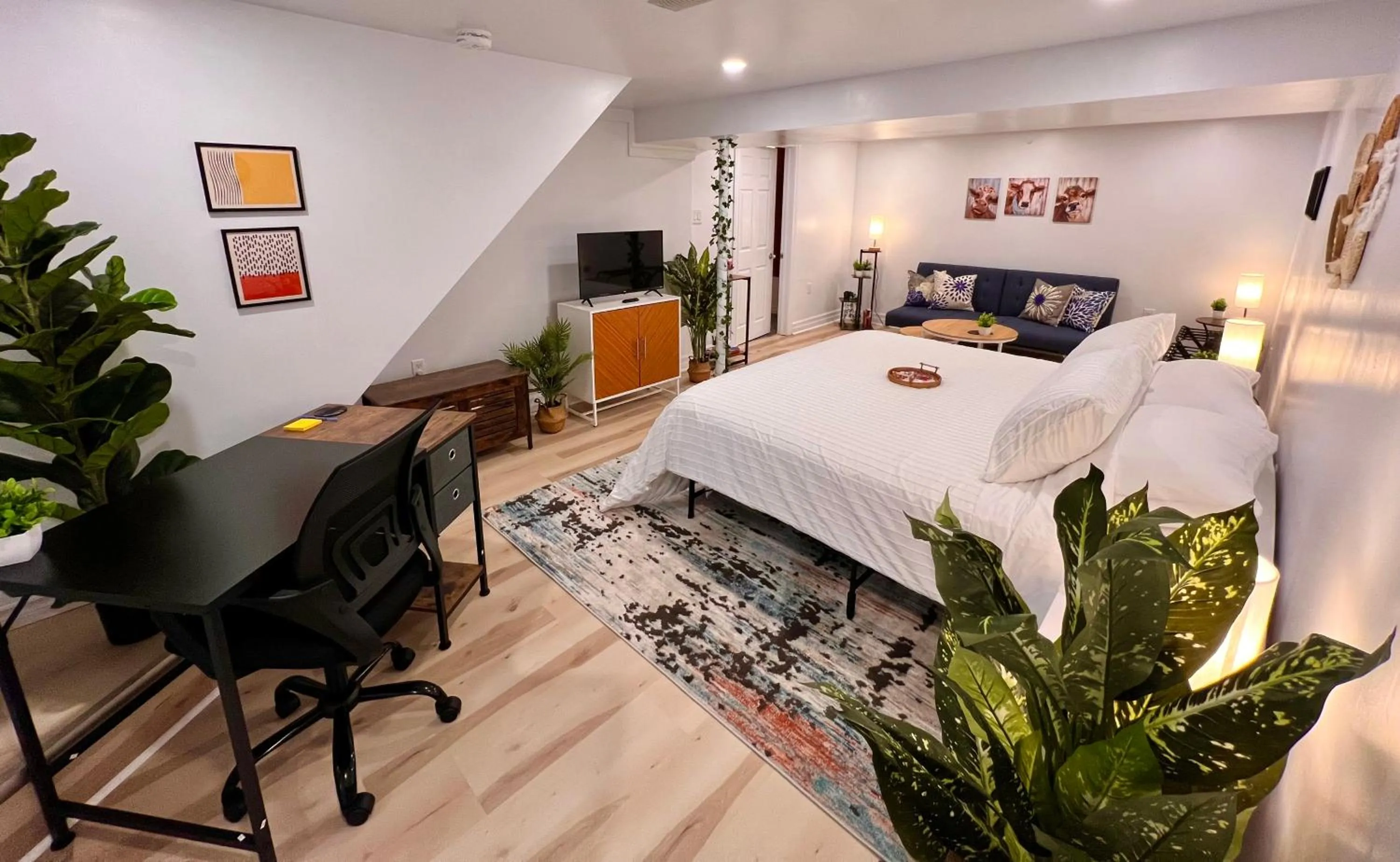 Bed in The Boho Oasis