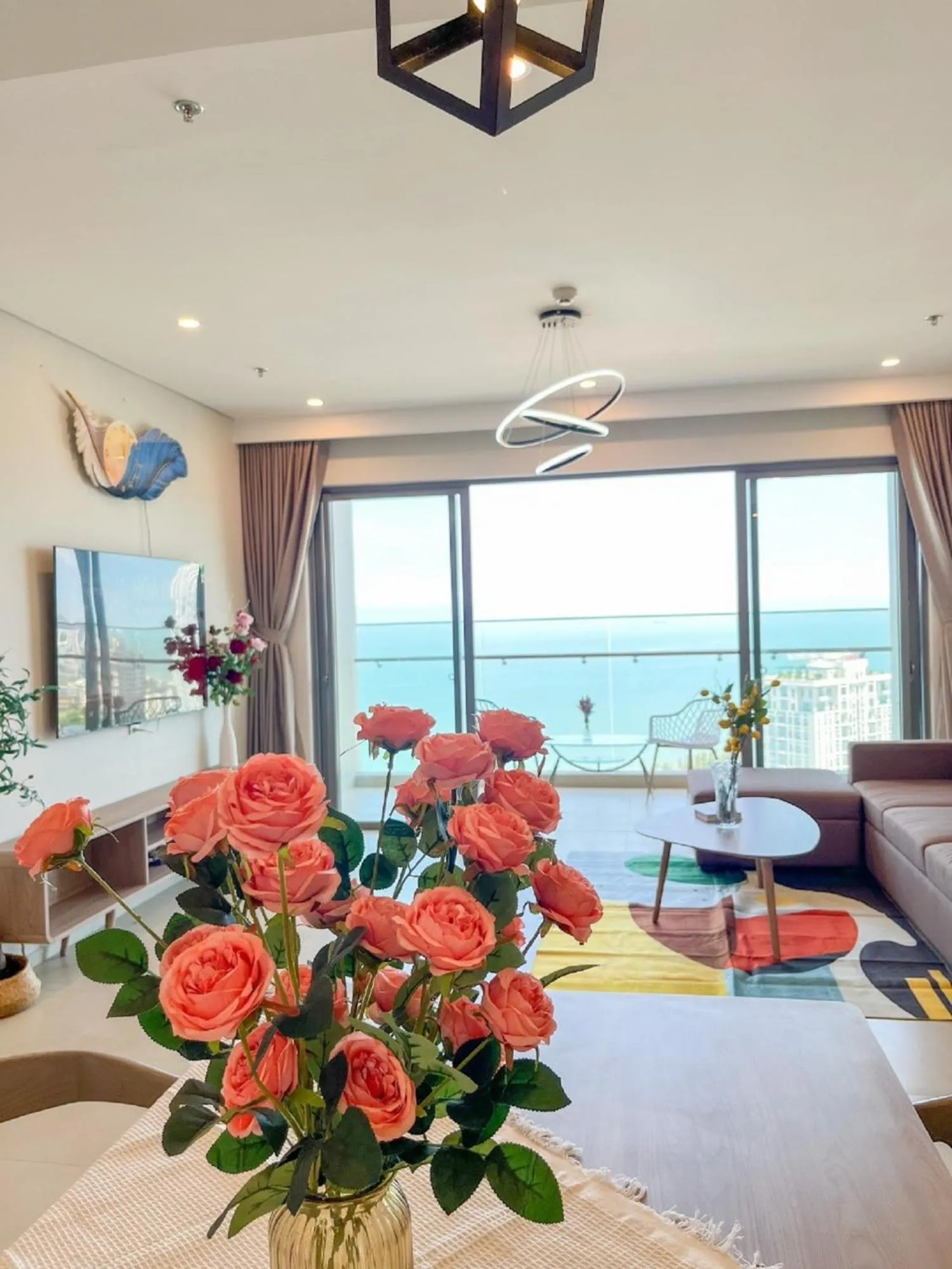 Living room in The Sóng Apartment Vũng Tàu - Sophia's House