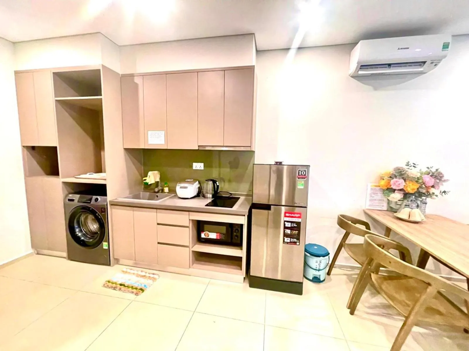 kitchen in The Sóng Apartment Vũng Tàu - Sophia's House