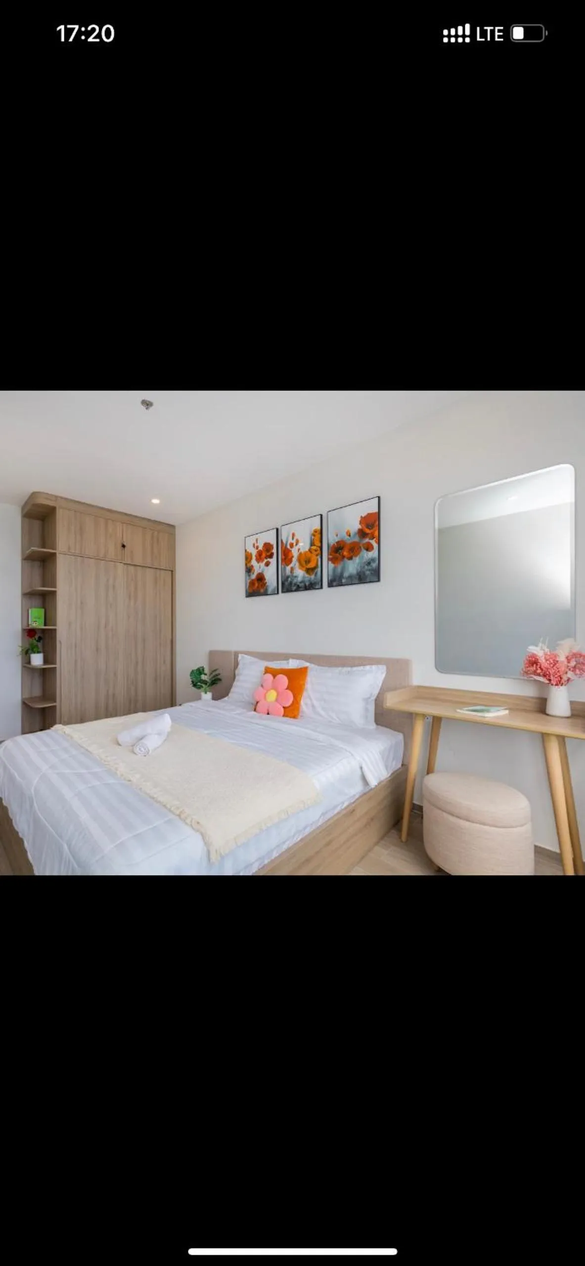 Bed in The Sóng Apartment Vũng Tàu - Sophia's House