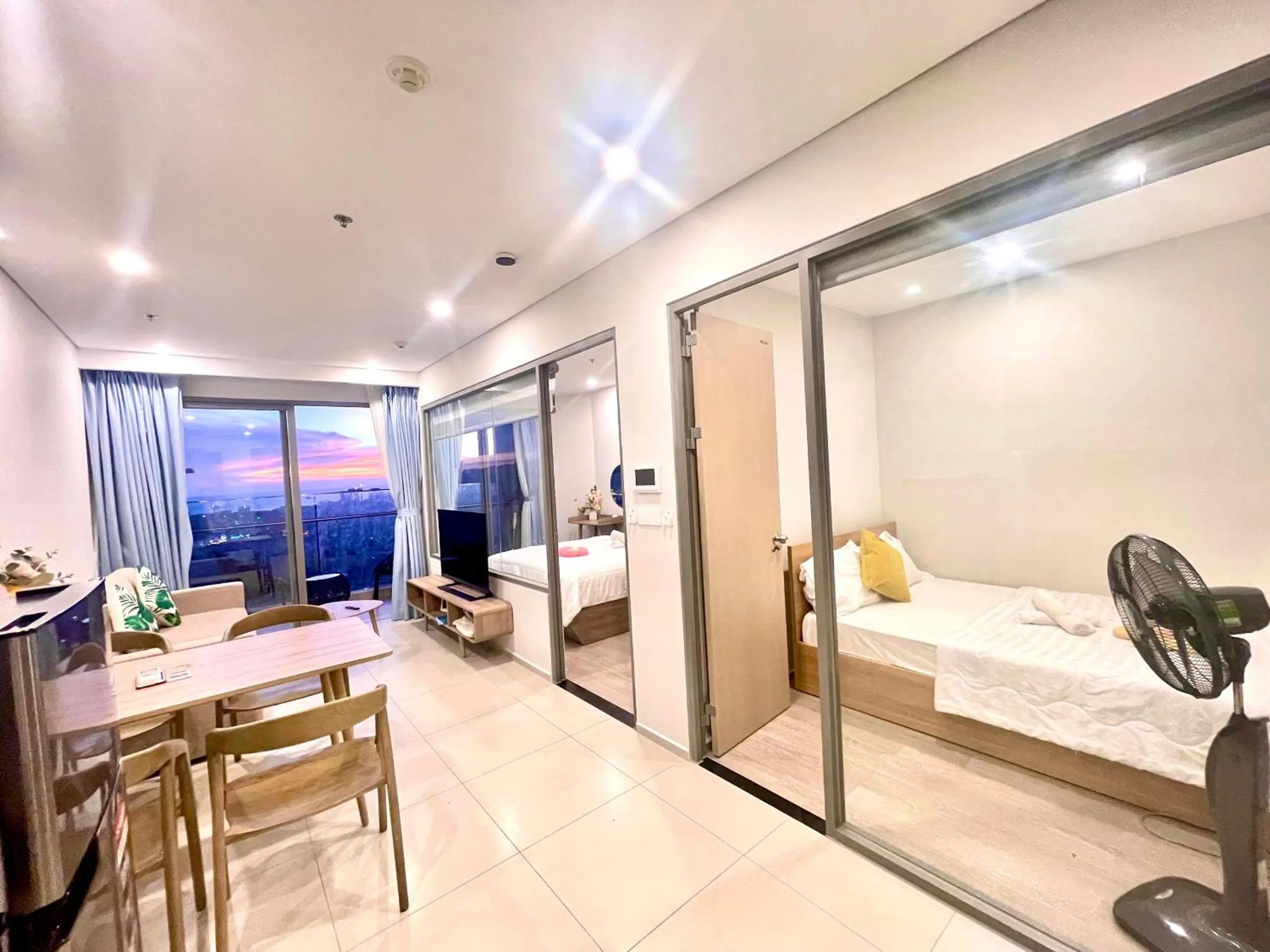 Living room, Bed in The Sóng Apartment Vũng Tàu - Sophia's House