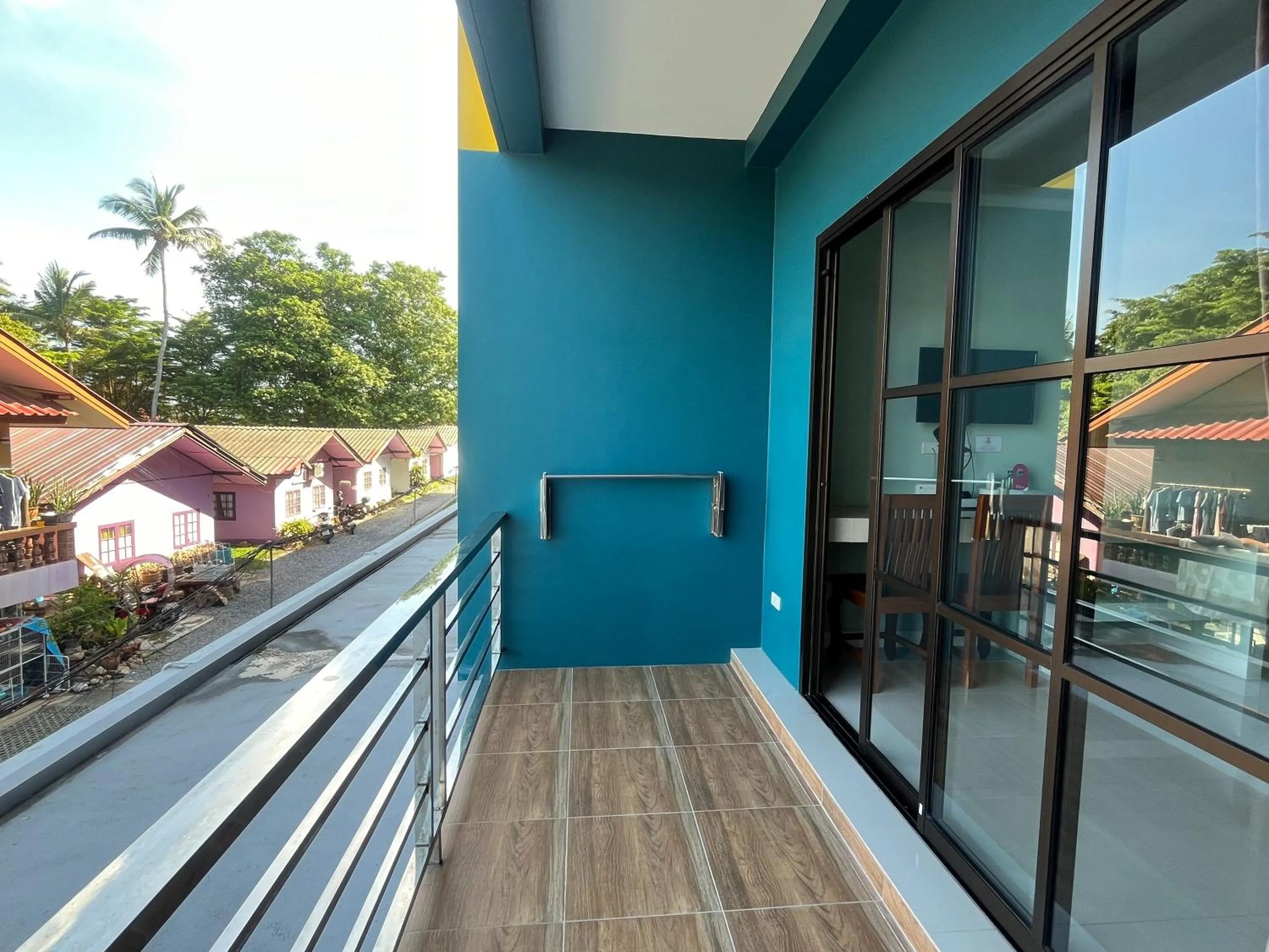 Balcony/Terrace in J & Ariya Hotel Near Samui Airport and Koh Phangan Pier