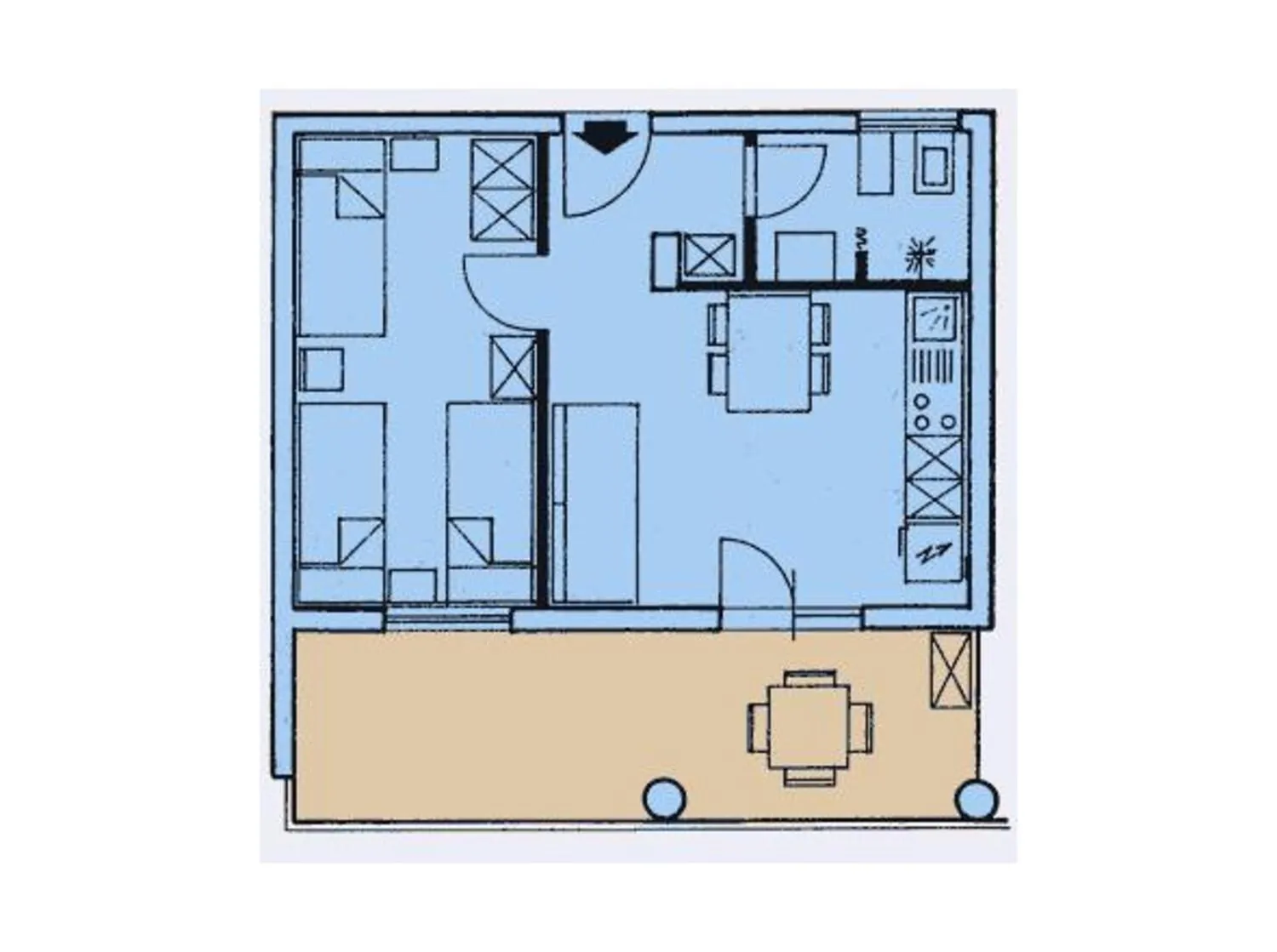 Floor plan in Condominio Elpado