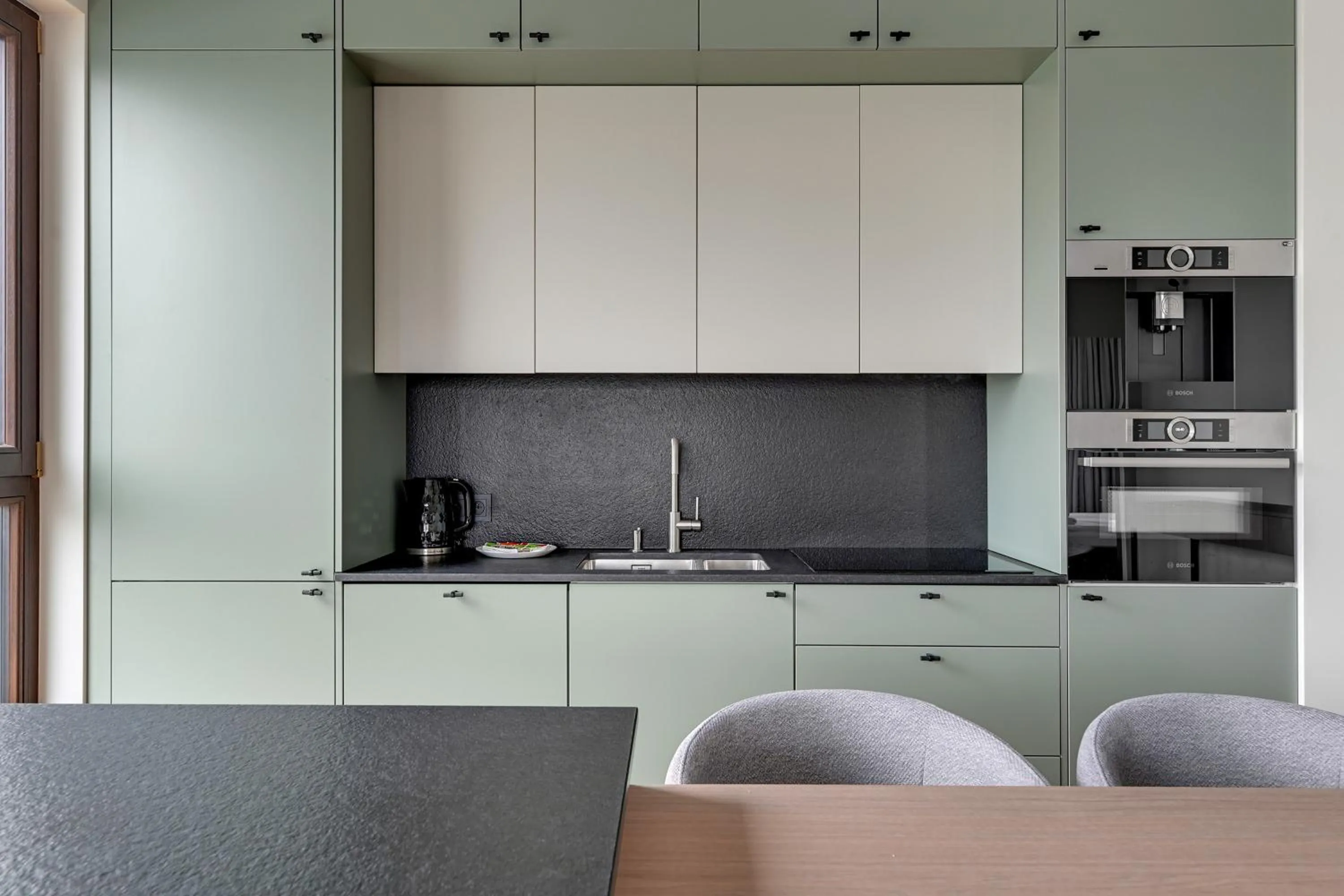 Kitchen or kitchenette in GRANO HOTEL Solmarina