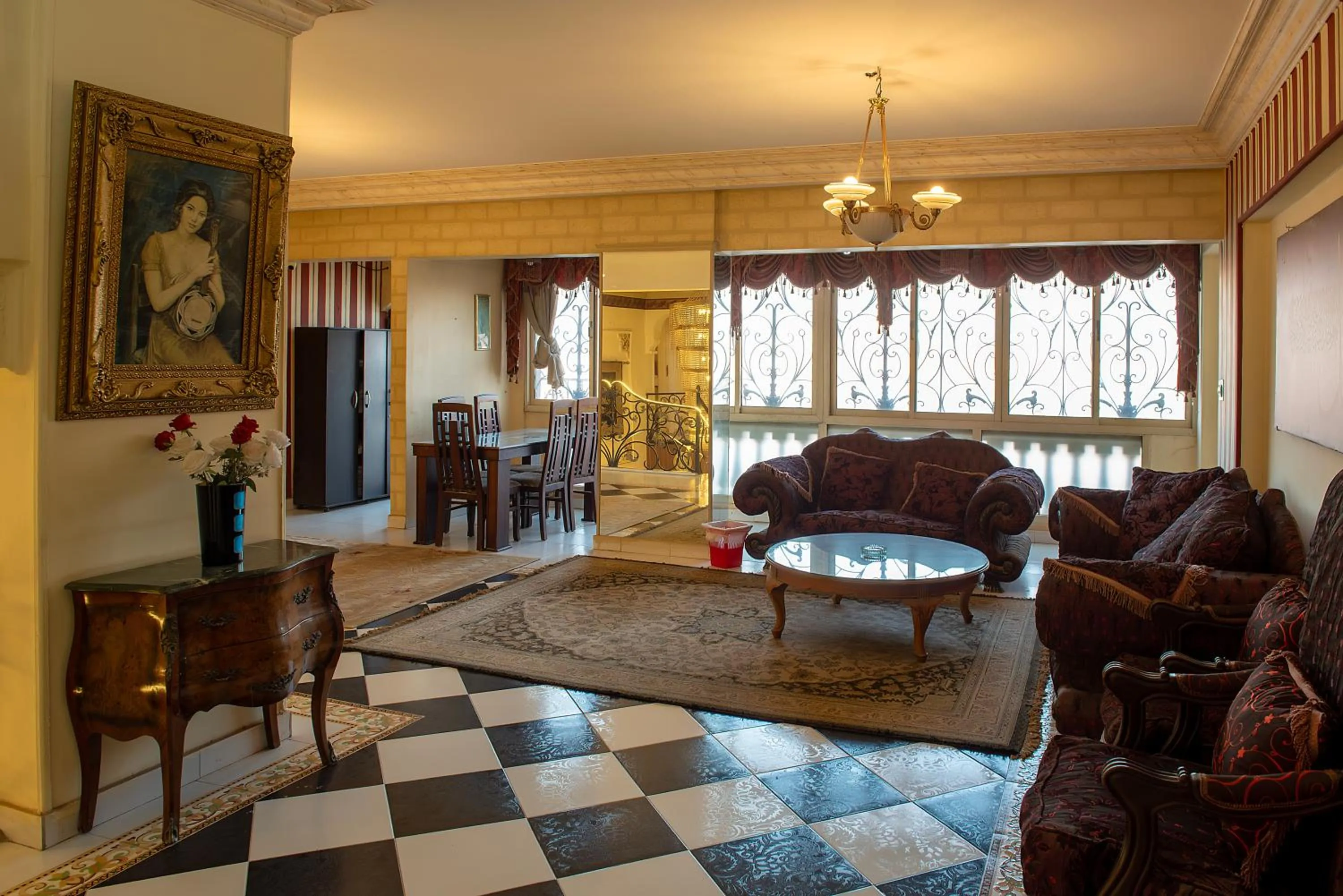 Seating area in Pyramita Hotel