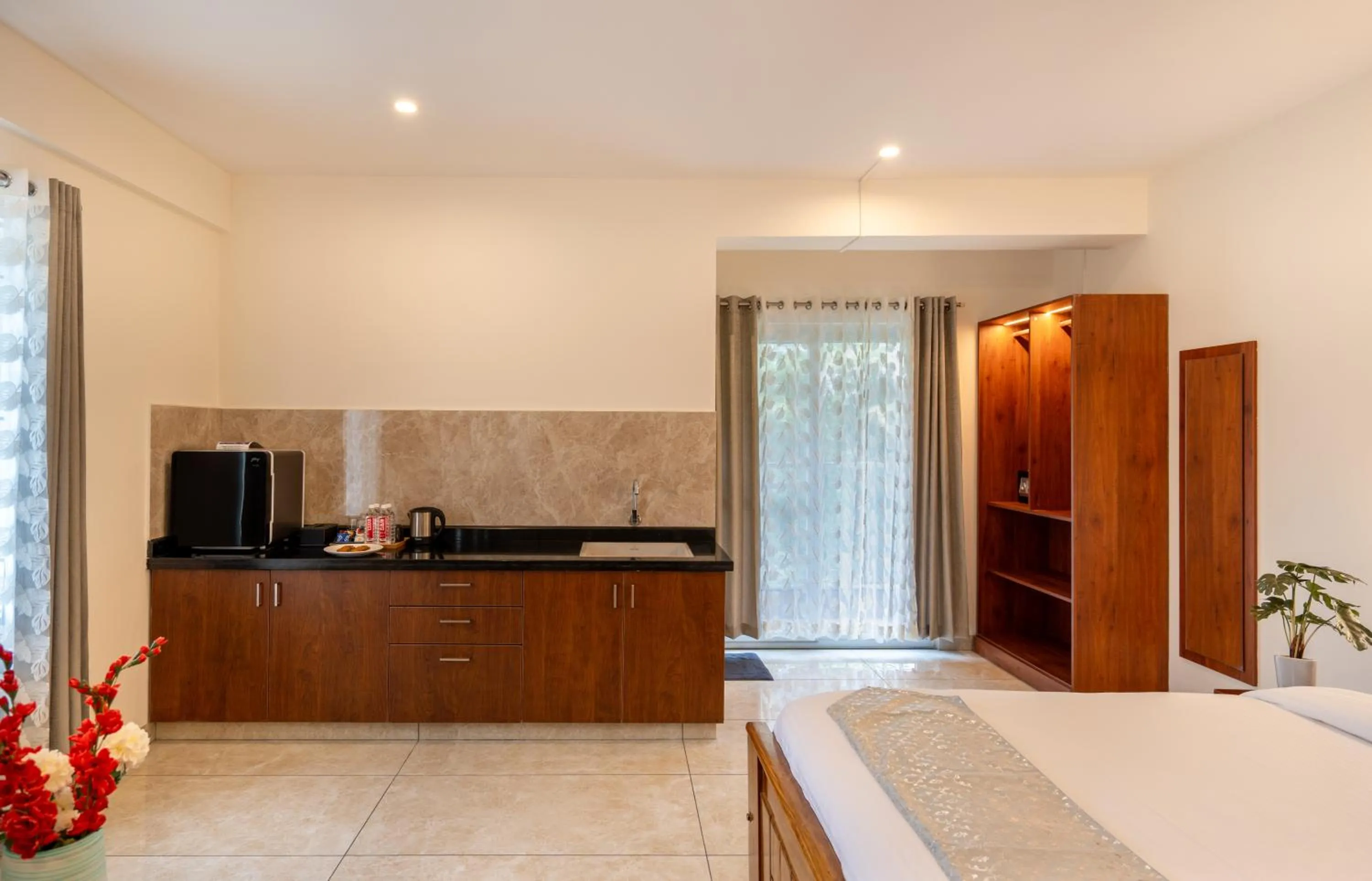 Bed in The Silver Chimes Suites