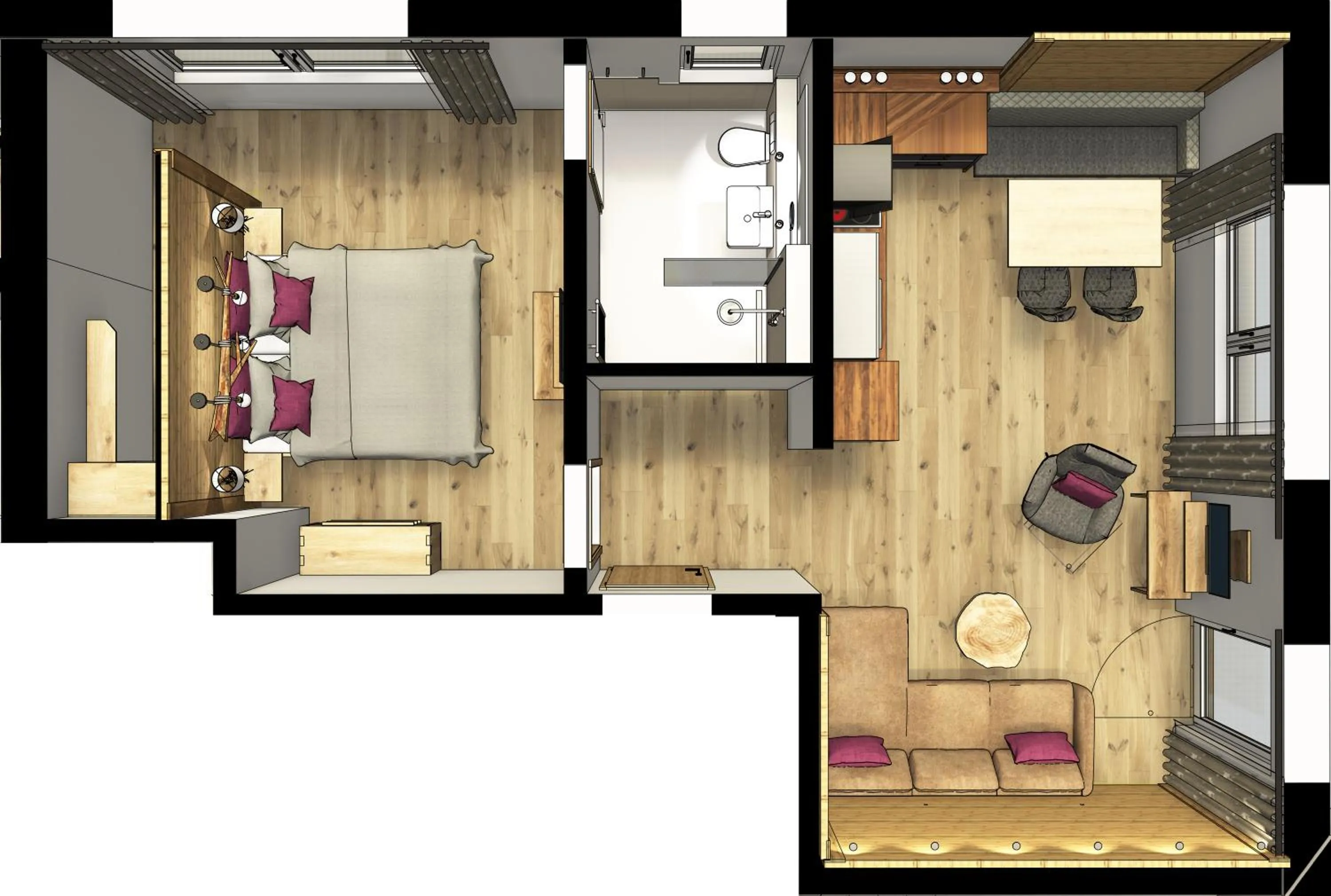 Floor plan in Maximilian Appartements