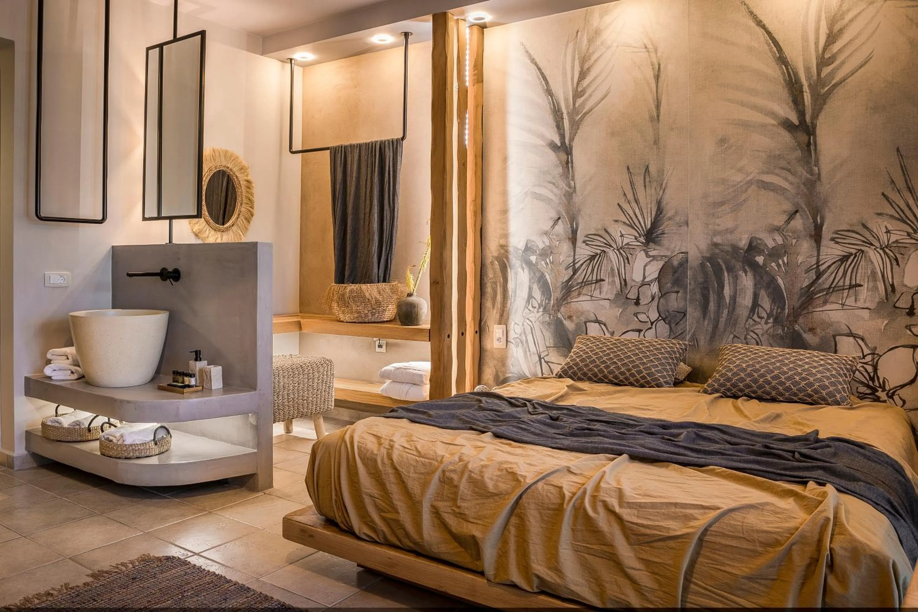 Bed in Avithos Resort Hotel