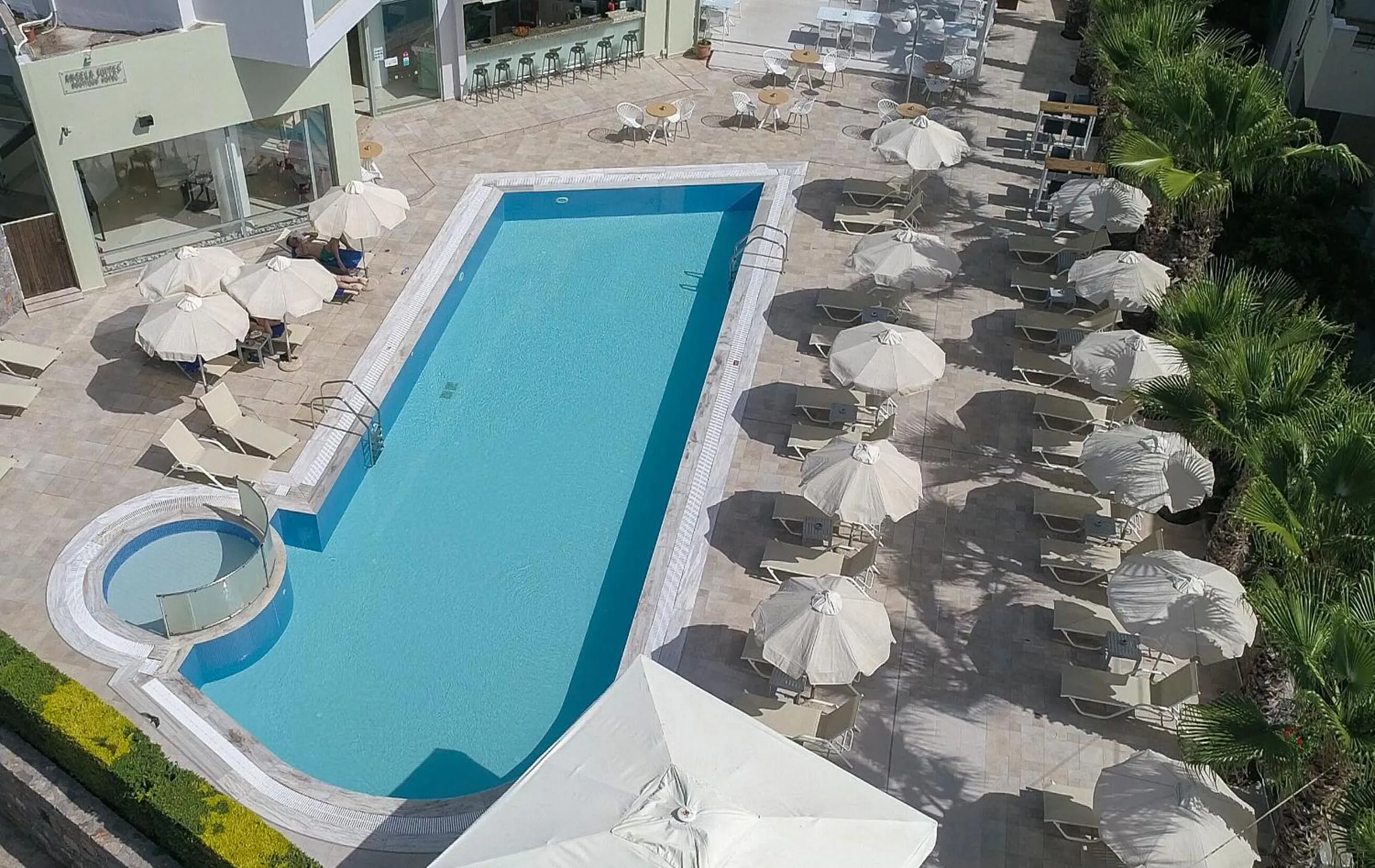 Pool view in Angela Suites Boutique Hotel