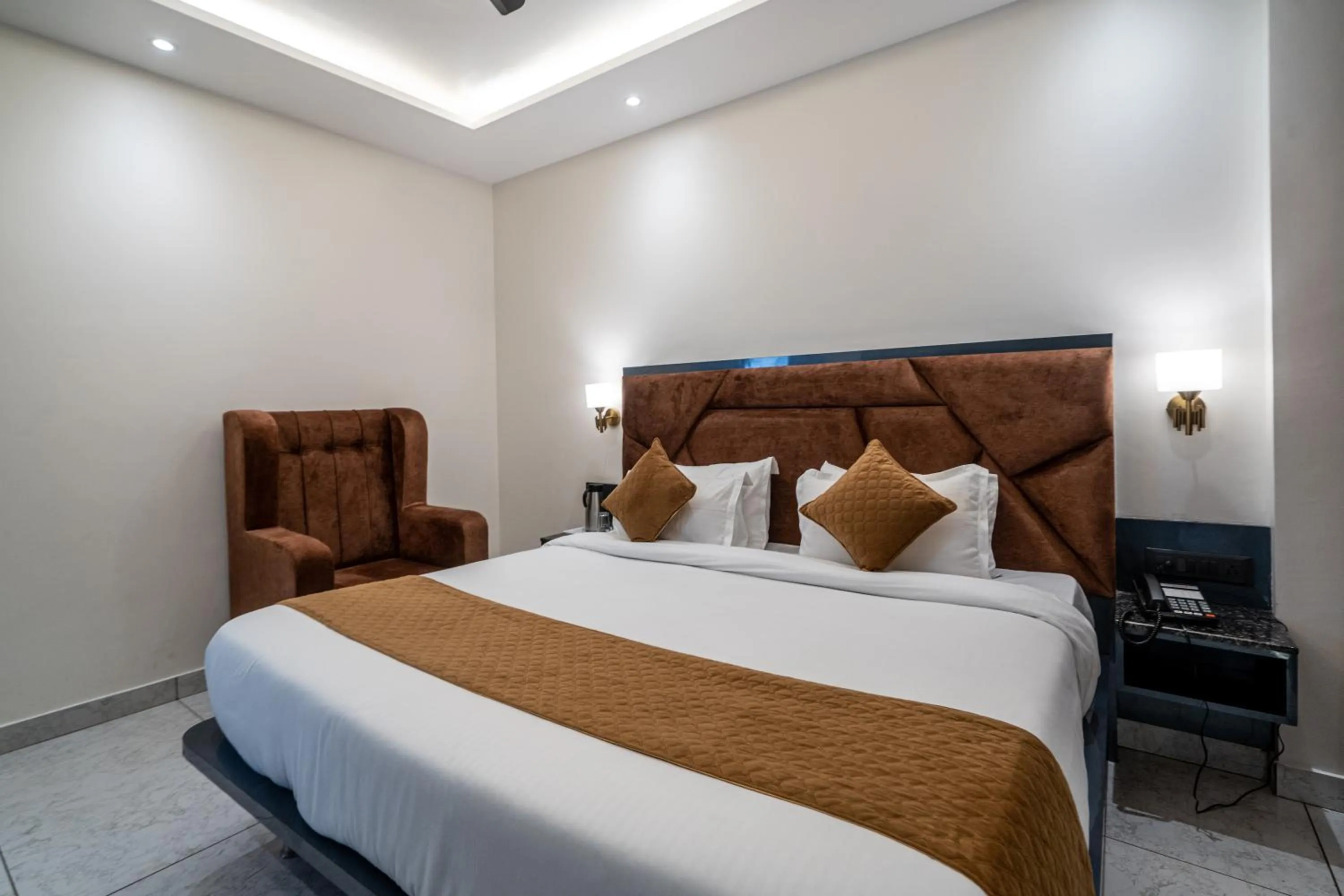 Bed in Hotel The Vaishvik