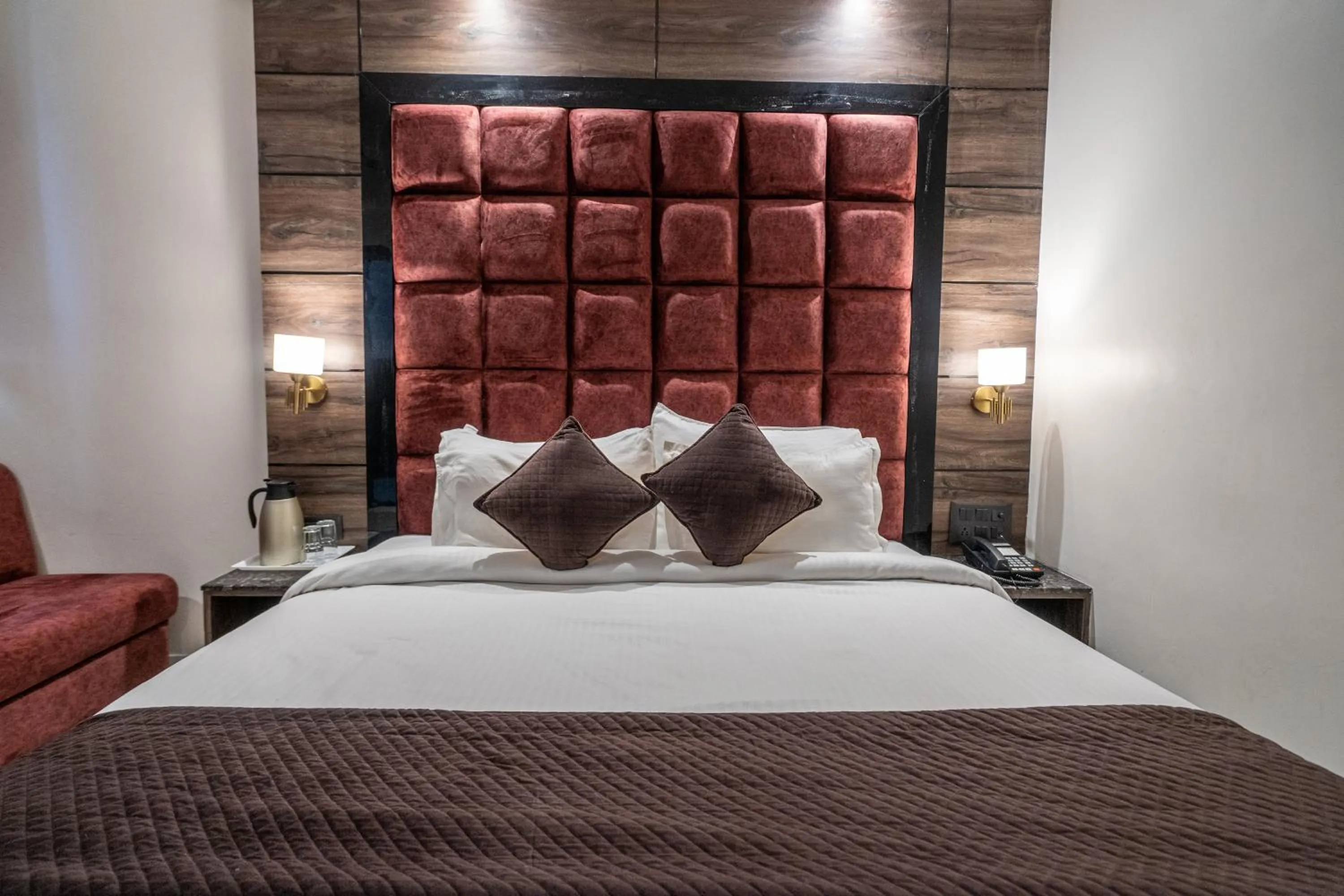 Bed in Hotel The Vaishvik