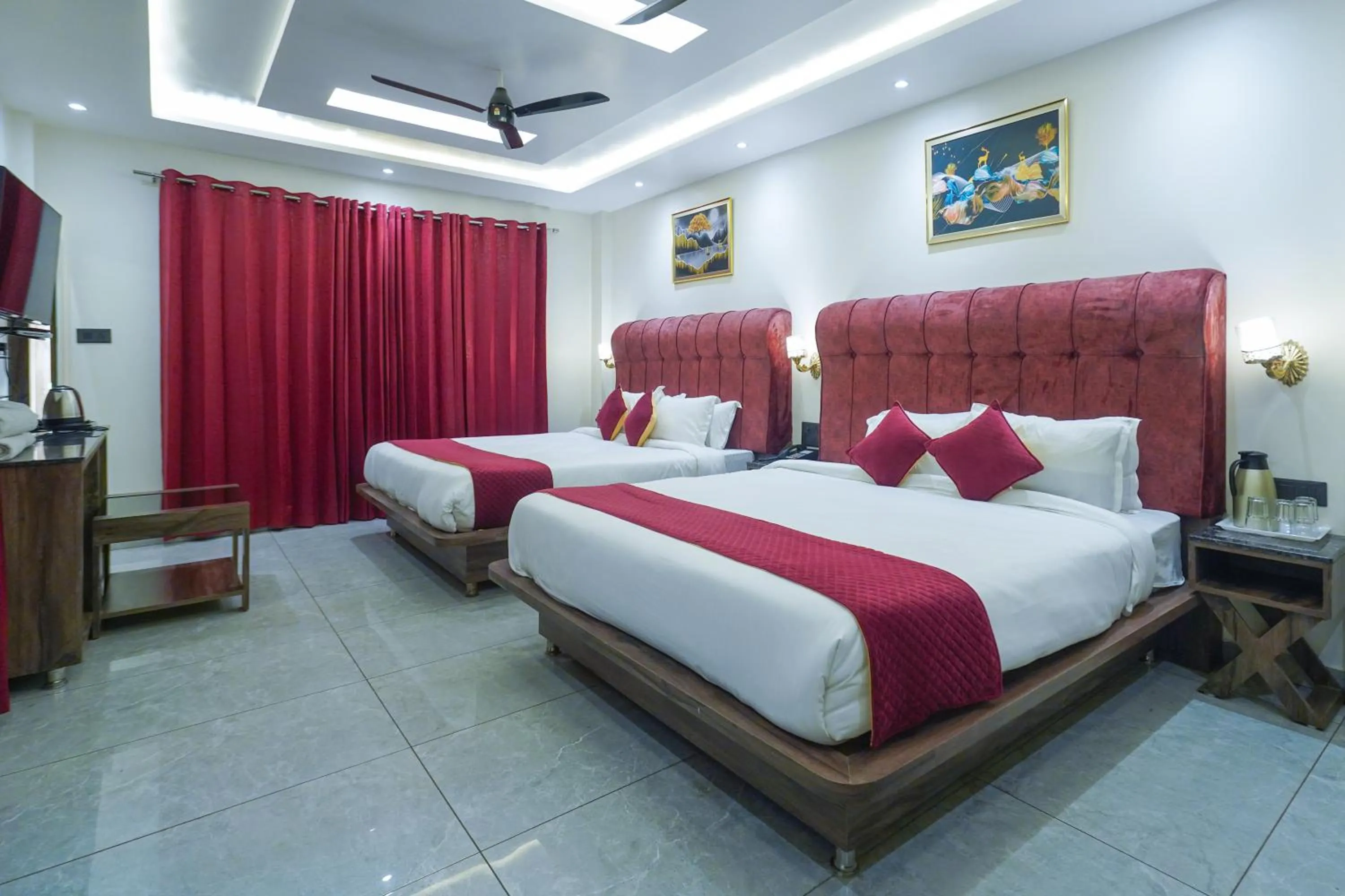 Bed in Hotel The Vaishvik