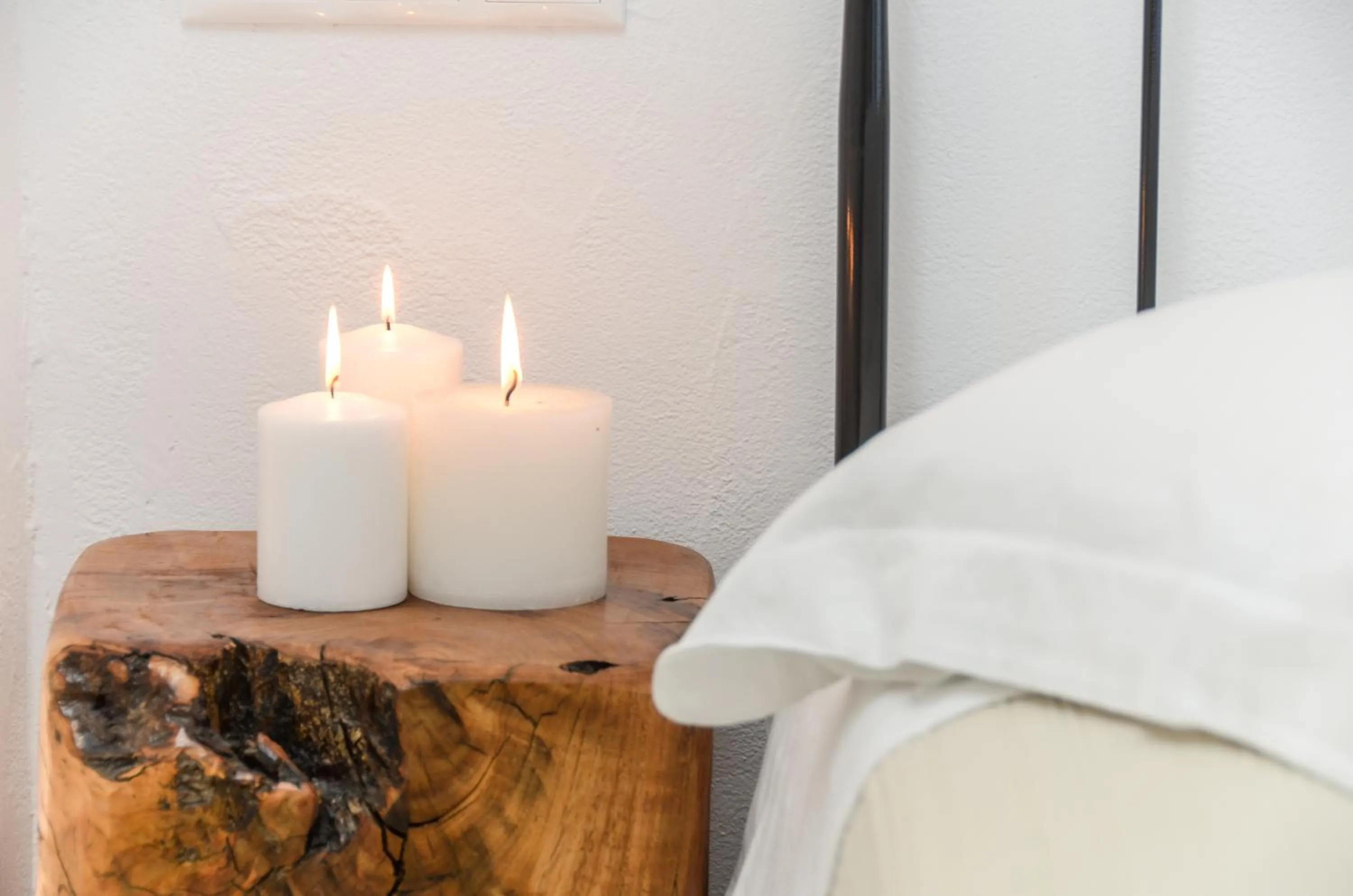 Decorative detail, Bed in Galini Hotel