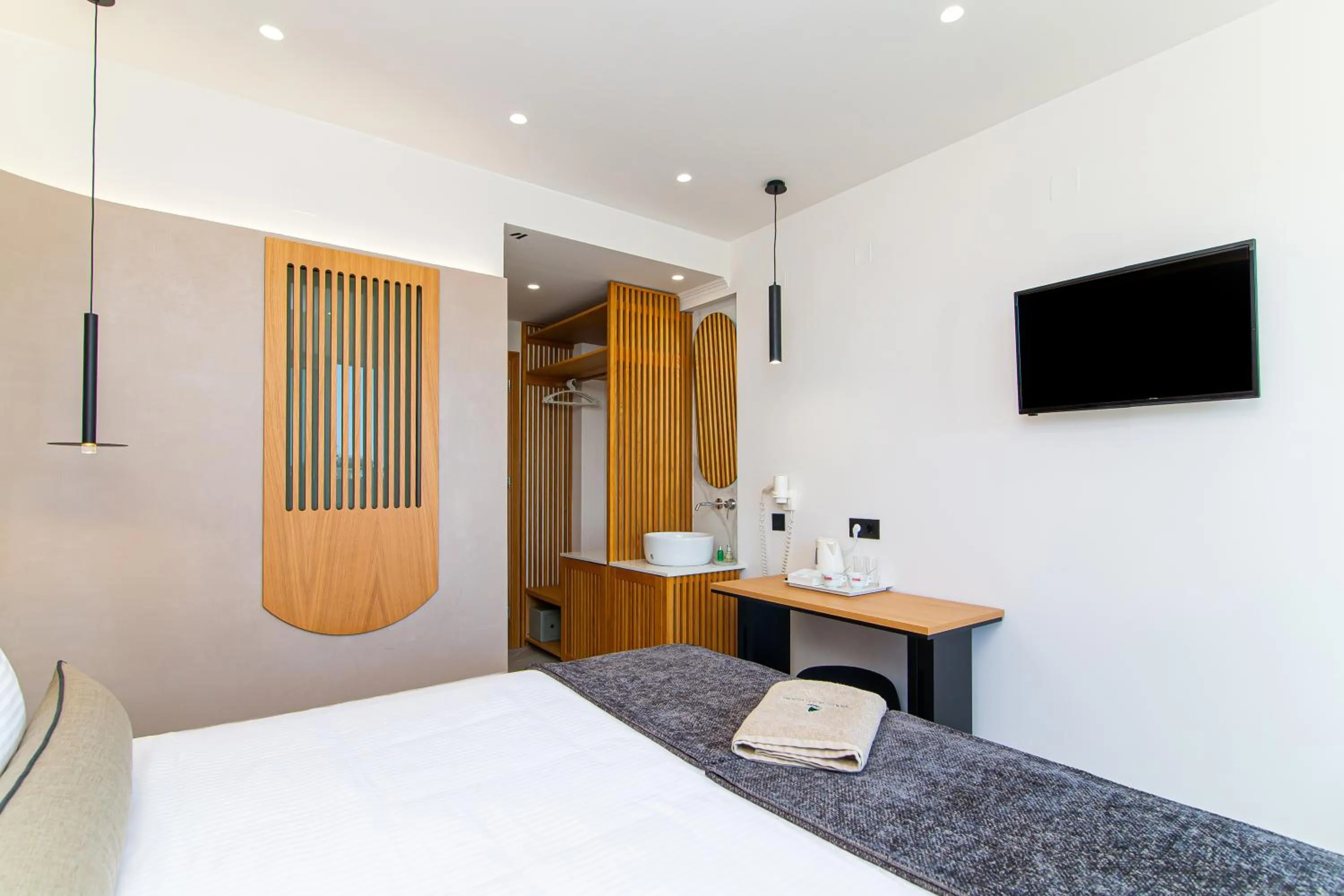 Bed in Aeolos Beach Resort