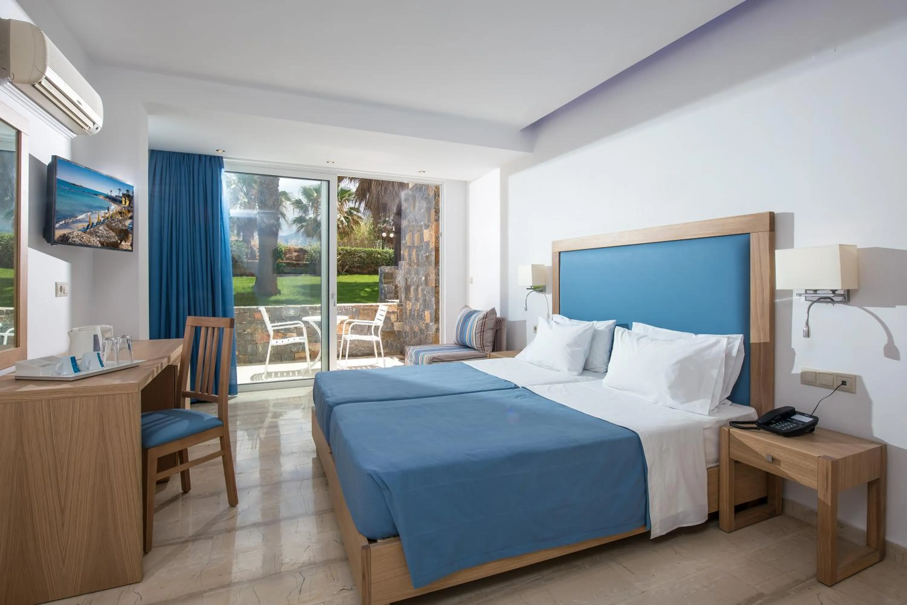 Bed in Aeolos Beach Resort
