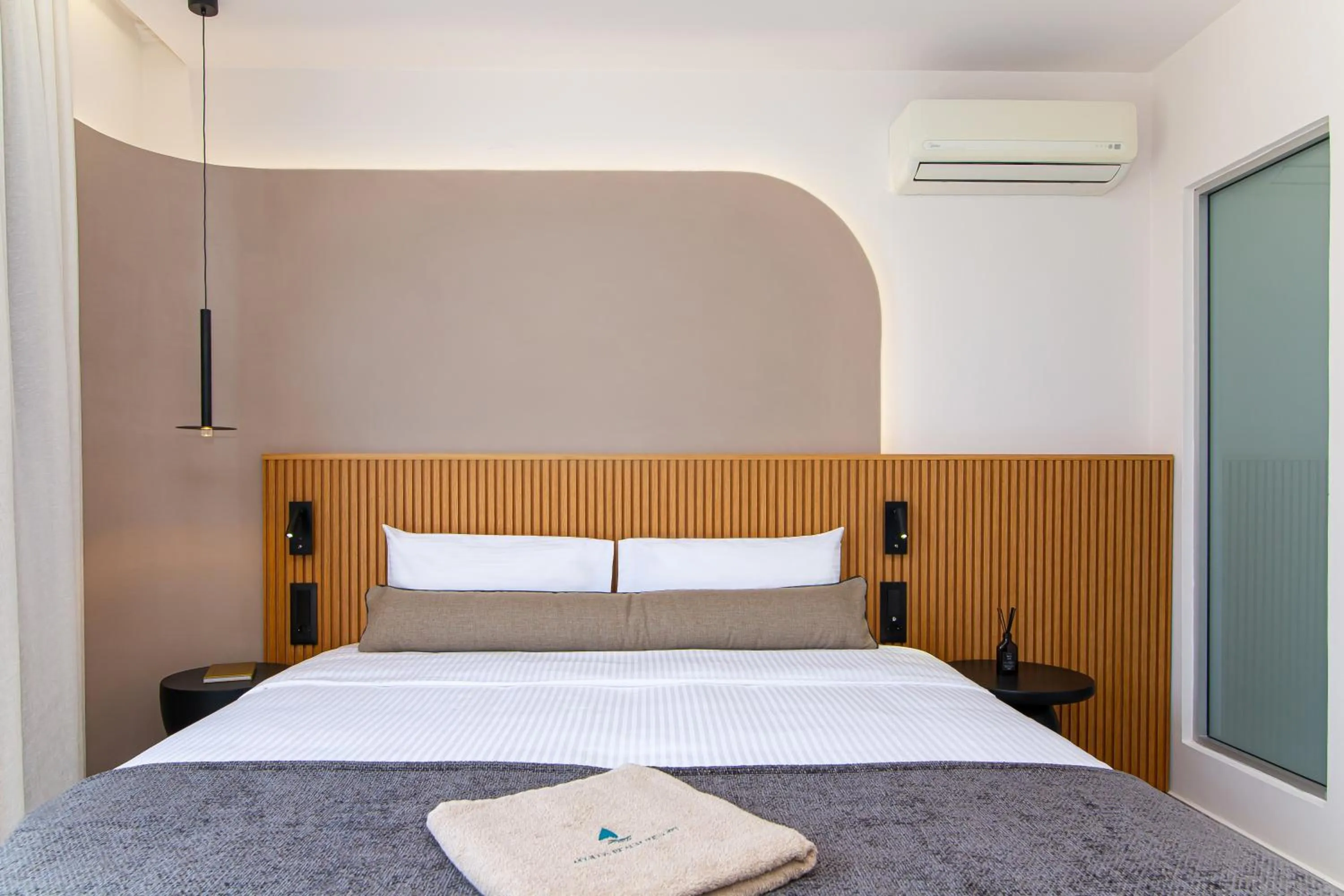 Bed in Aeolos Beach Resort