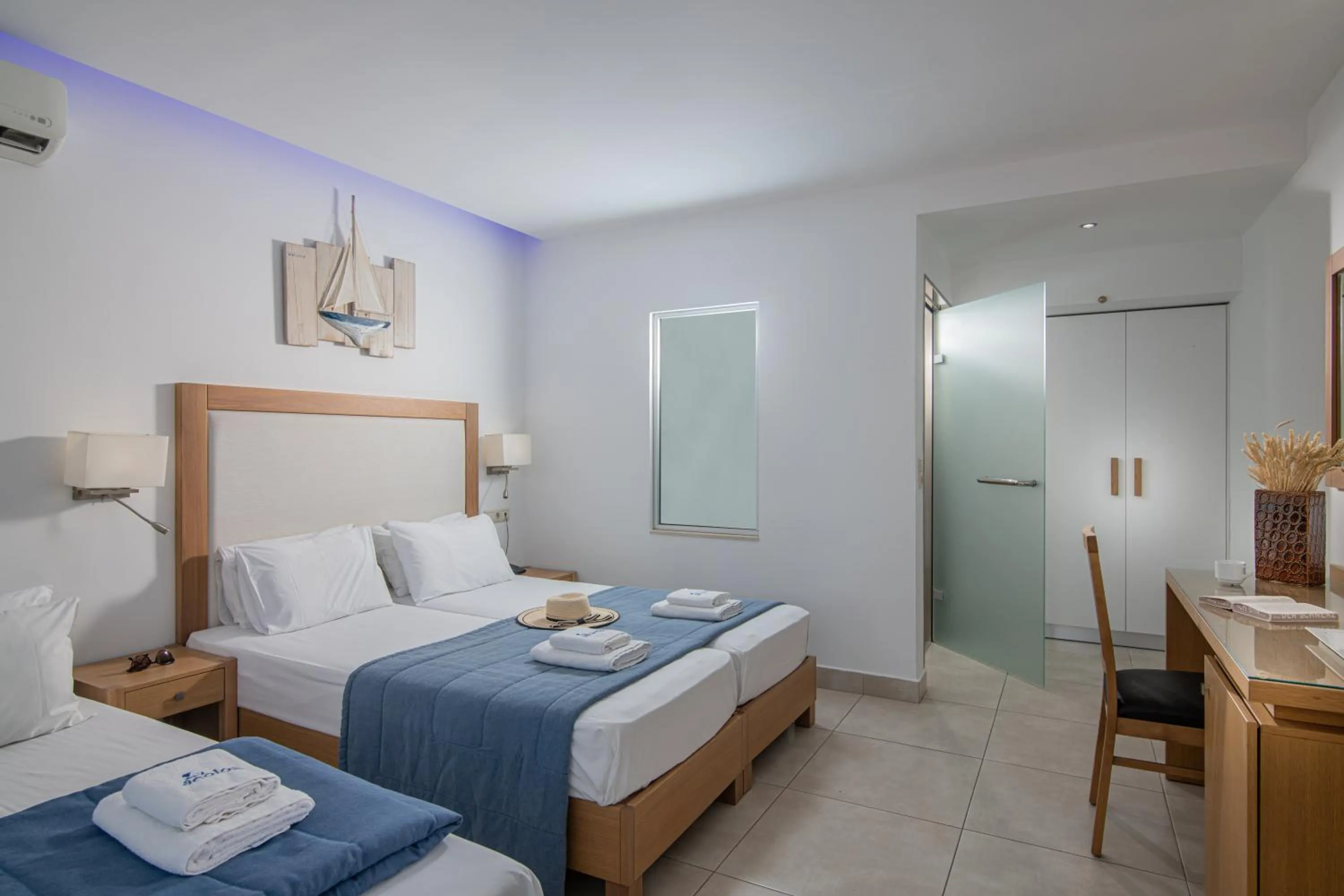 Bed in Aeolos Beach Resort