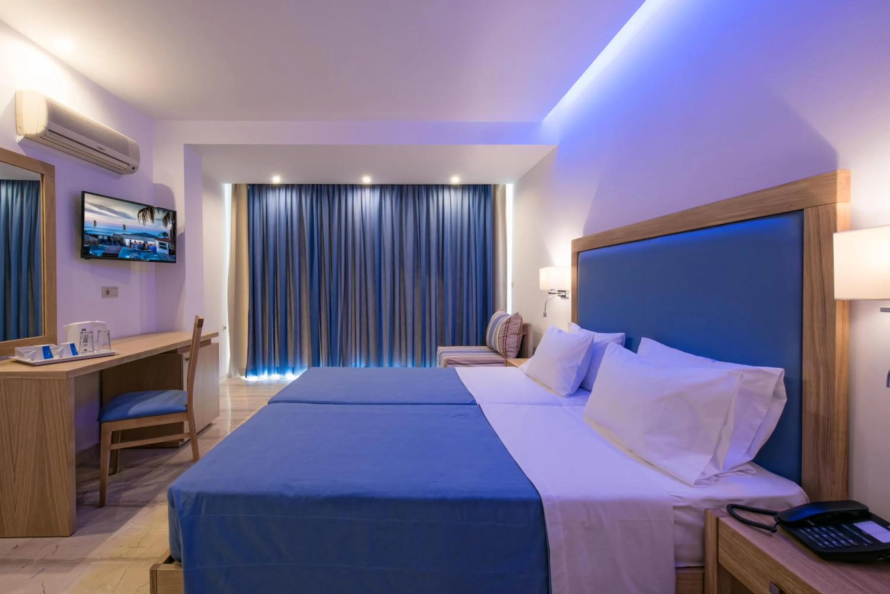 Bed in Aeolos Beach Resort