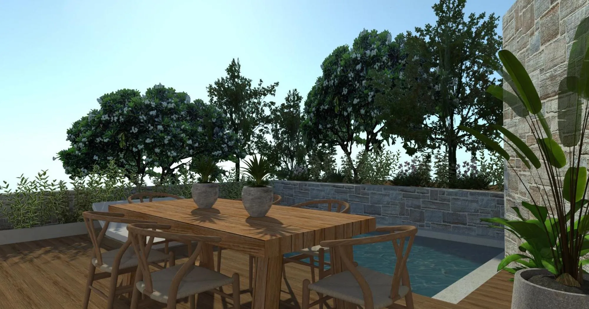 Swimming pool in Rainbow Apartments