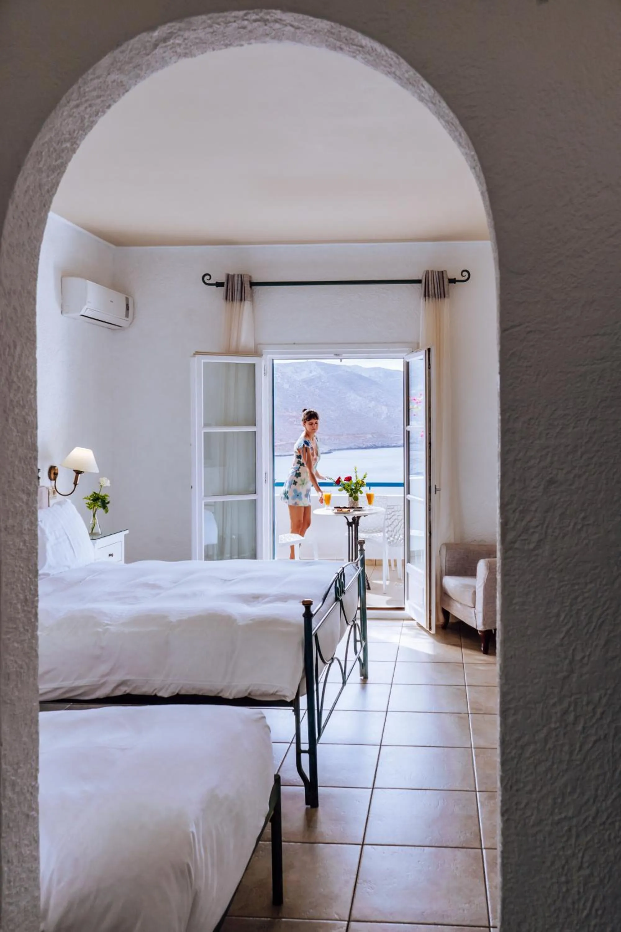 Bed in Aegialis Hotel & Spa