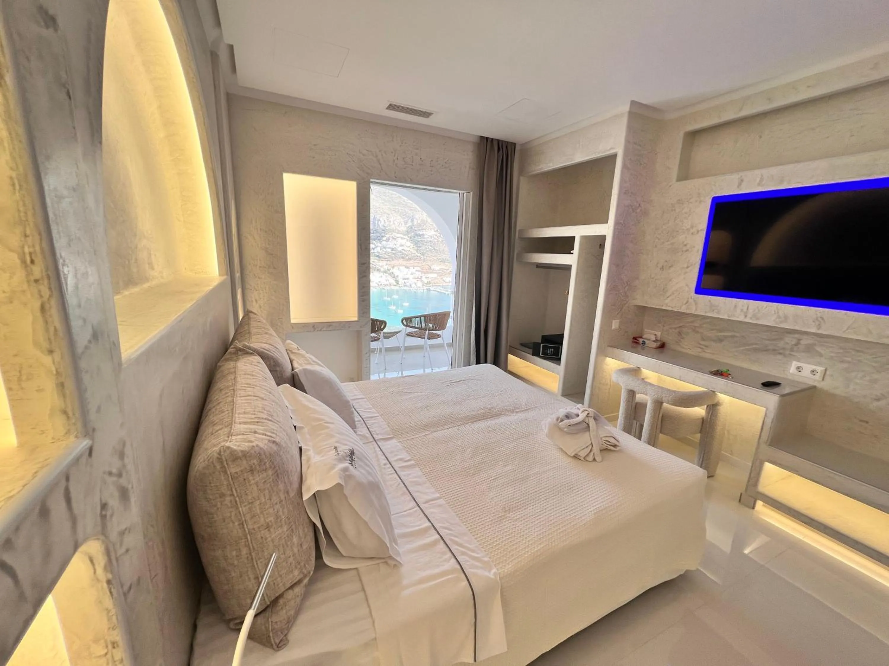 Bed in Aegialis Hotel & Spa