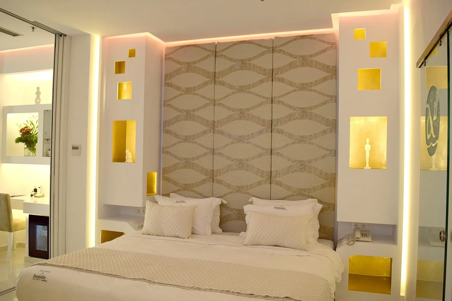 Bed in Aegialis Hotel & Spa