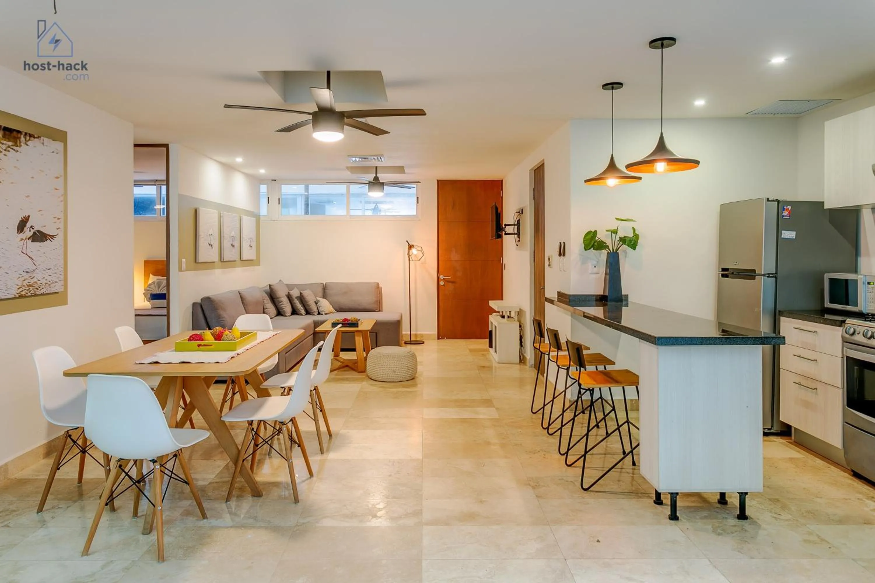 Kitchen or kitchenette in Aptartment with Patio, Rooftop & Pool Close to the Beach - Danzamar 2